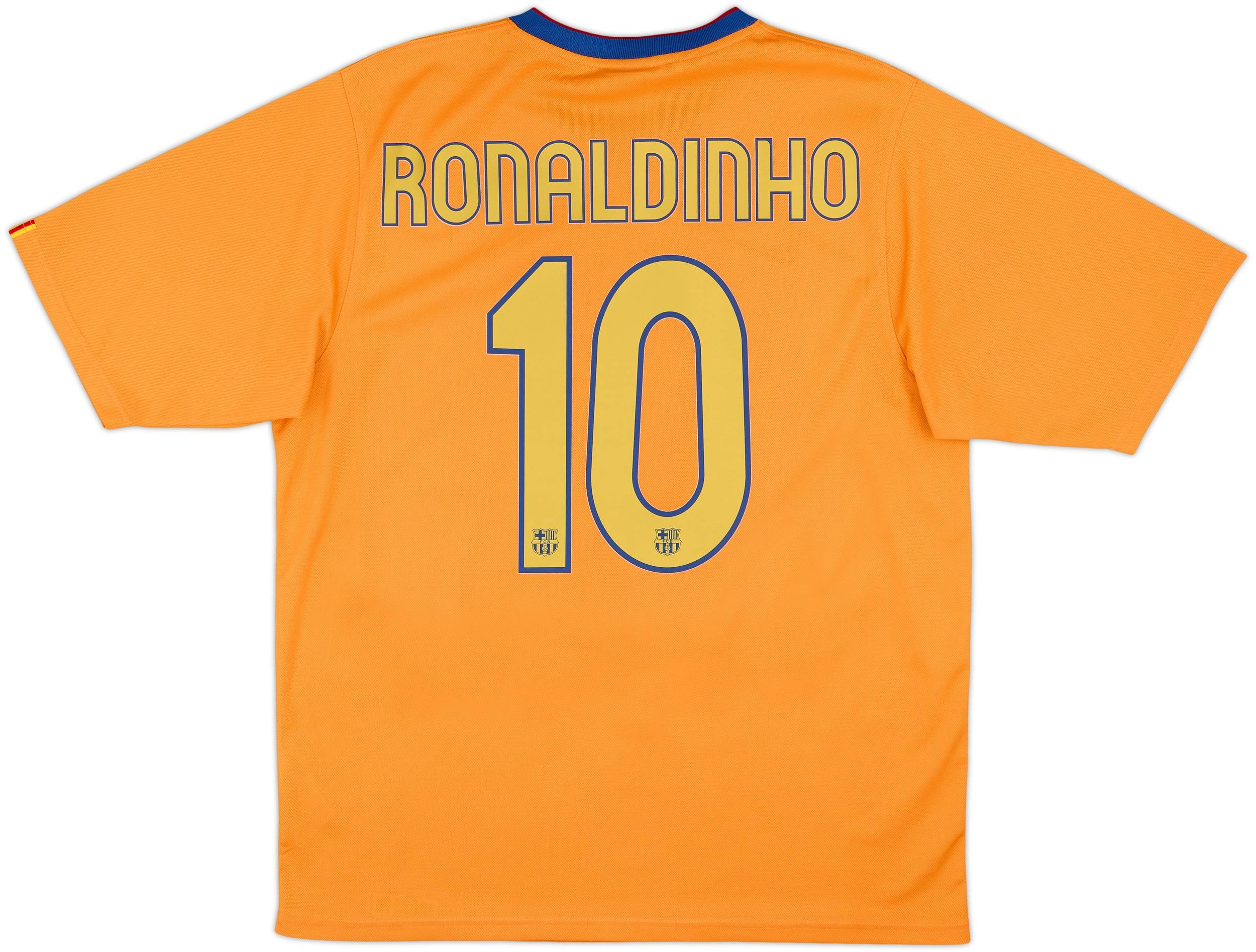 2006-08 Barcelona Basic Away Shirt Ronaldinho #10 - 8/10 - (L)
