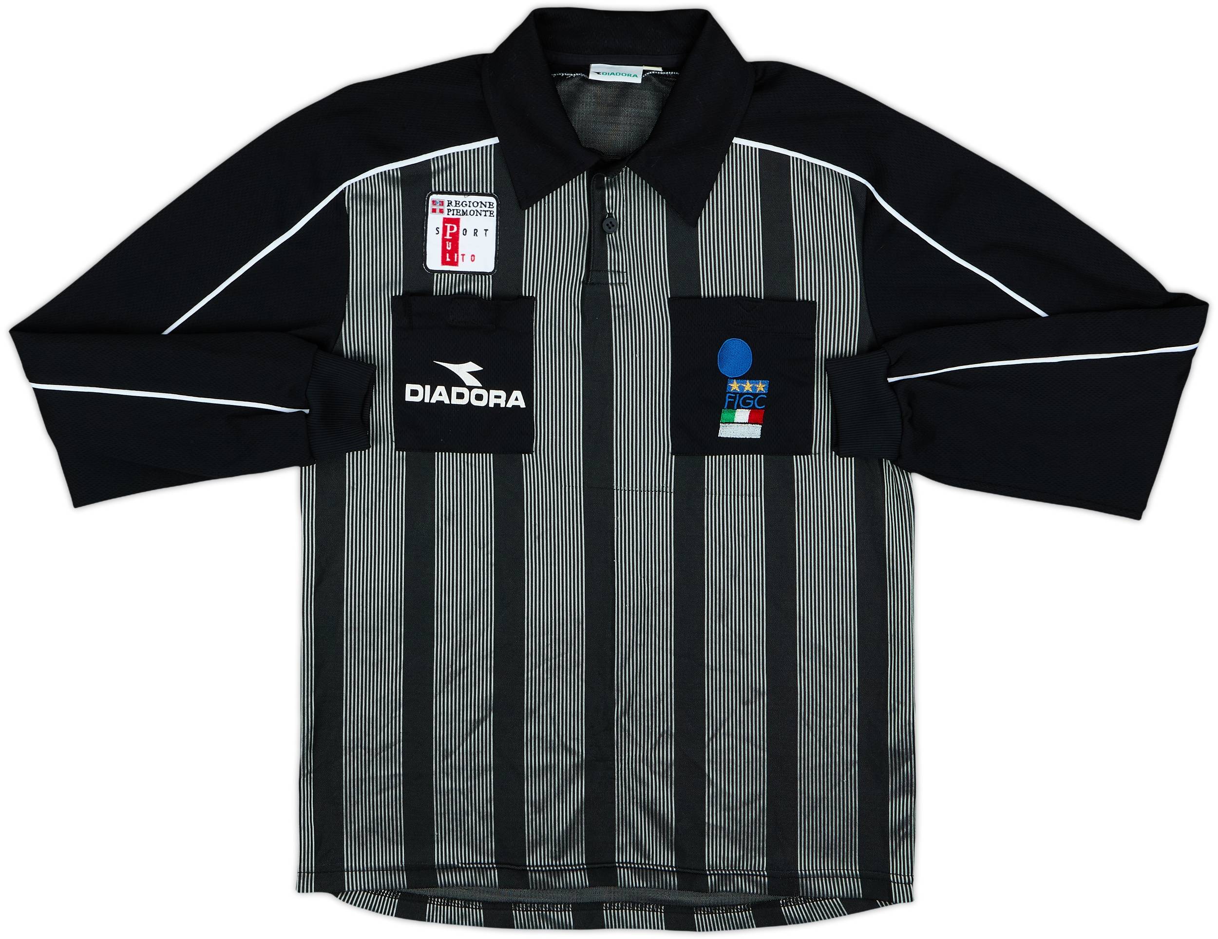 1999-00 Italy FIGC Diadora Referee L/S Shirt - 7/10 - (M)
