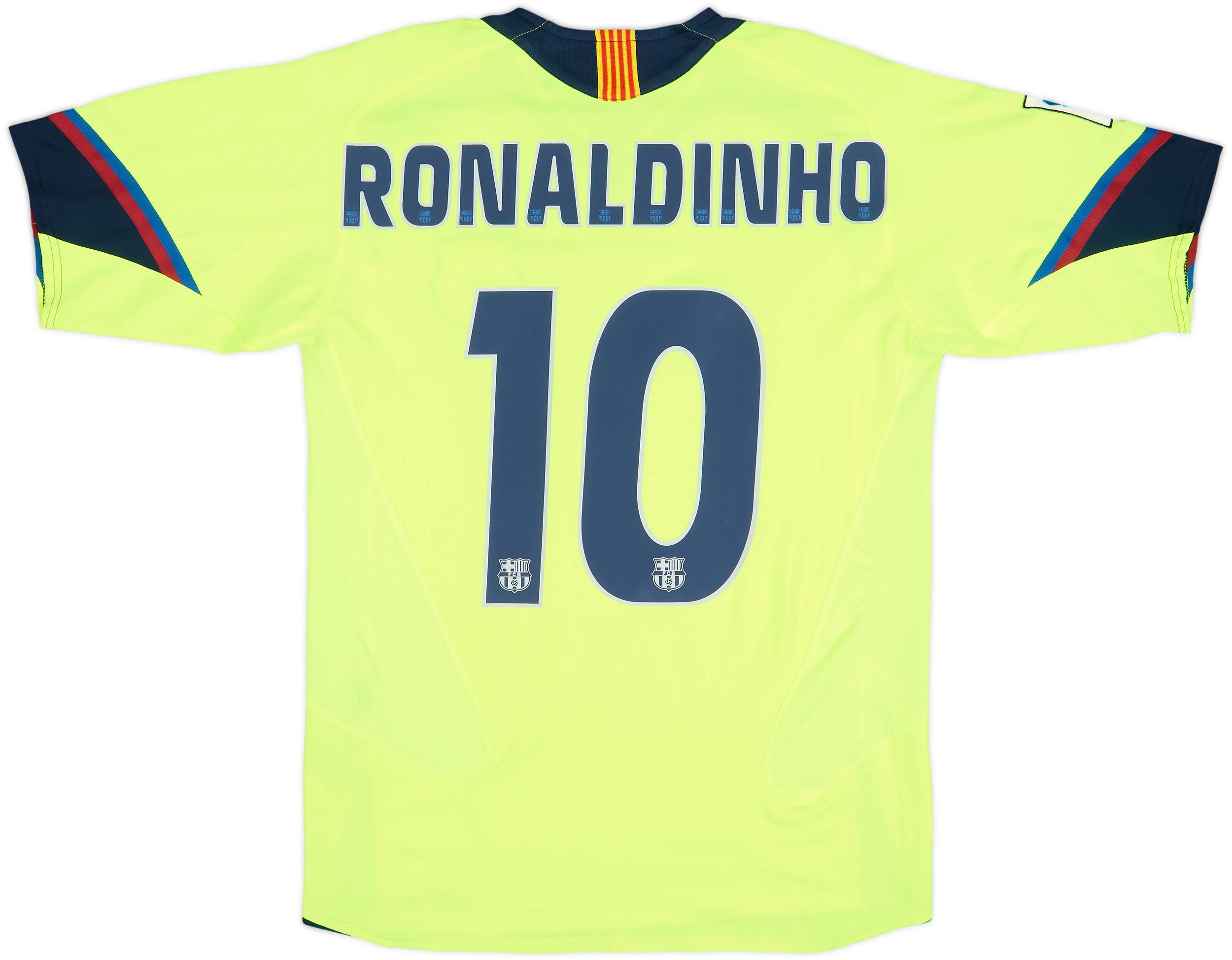 2005-06 Barcelona Away Shirt Ronaldinho #10 - 10/10 - (S)