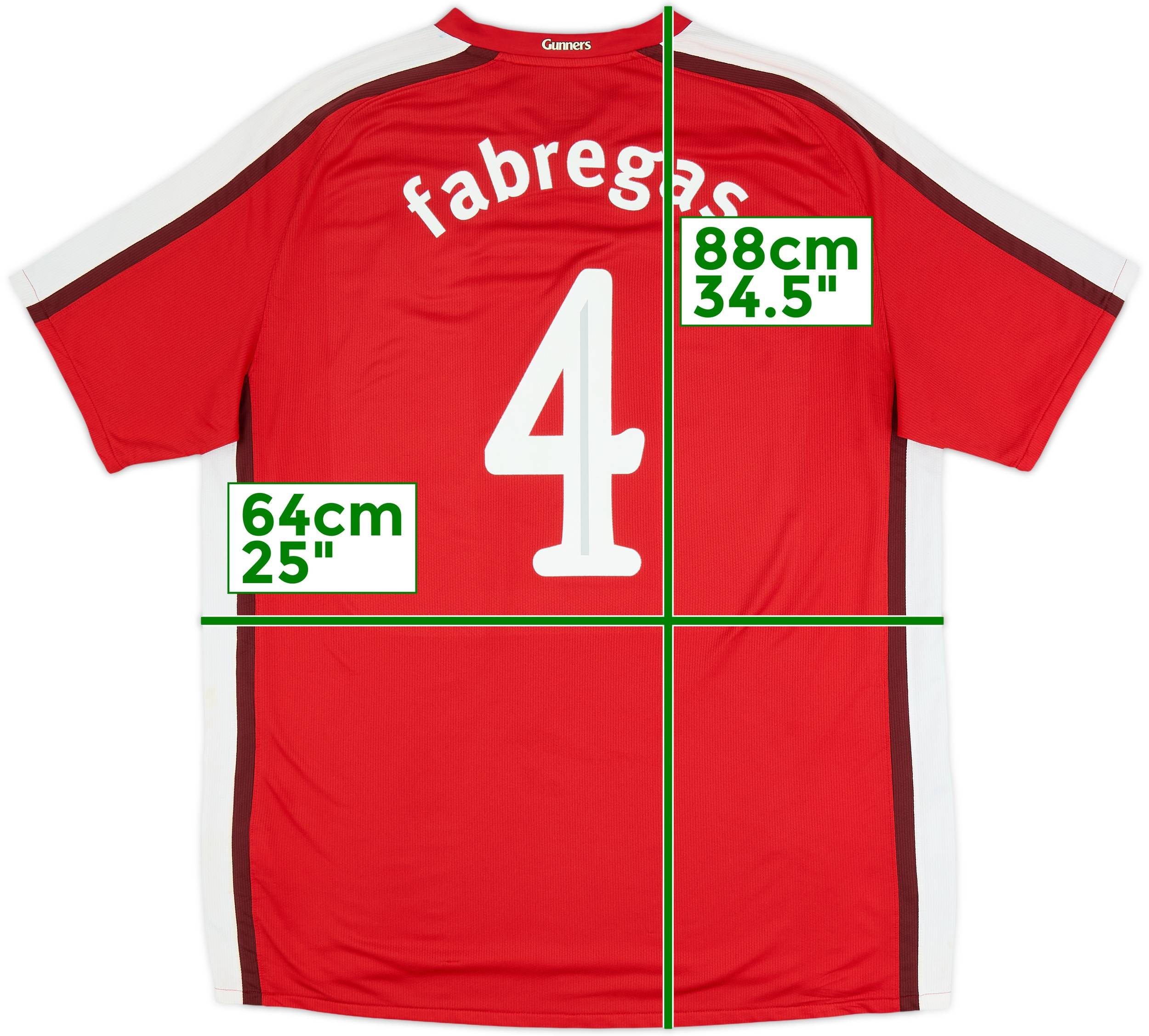 2008-10 Arsenal Home Shirt Fabregas #4 - 6/10 - (XXL)