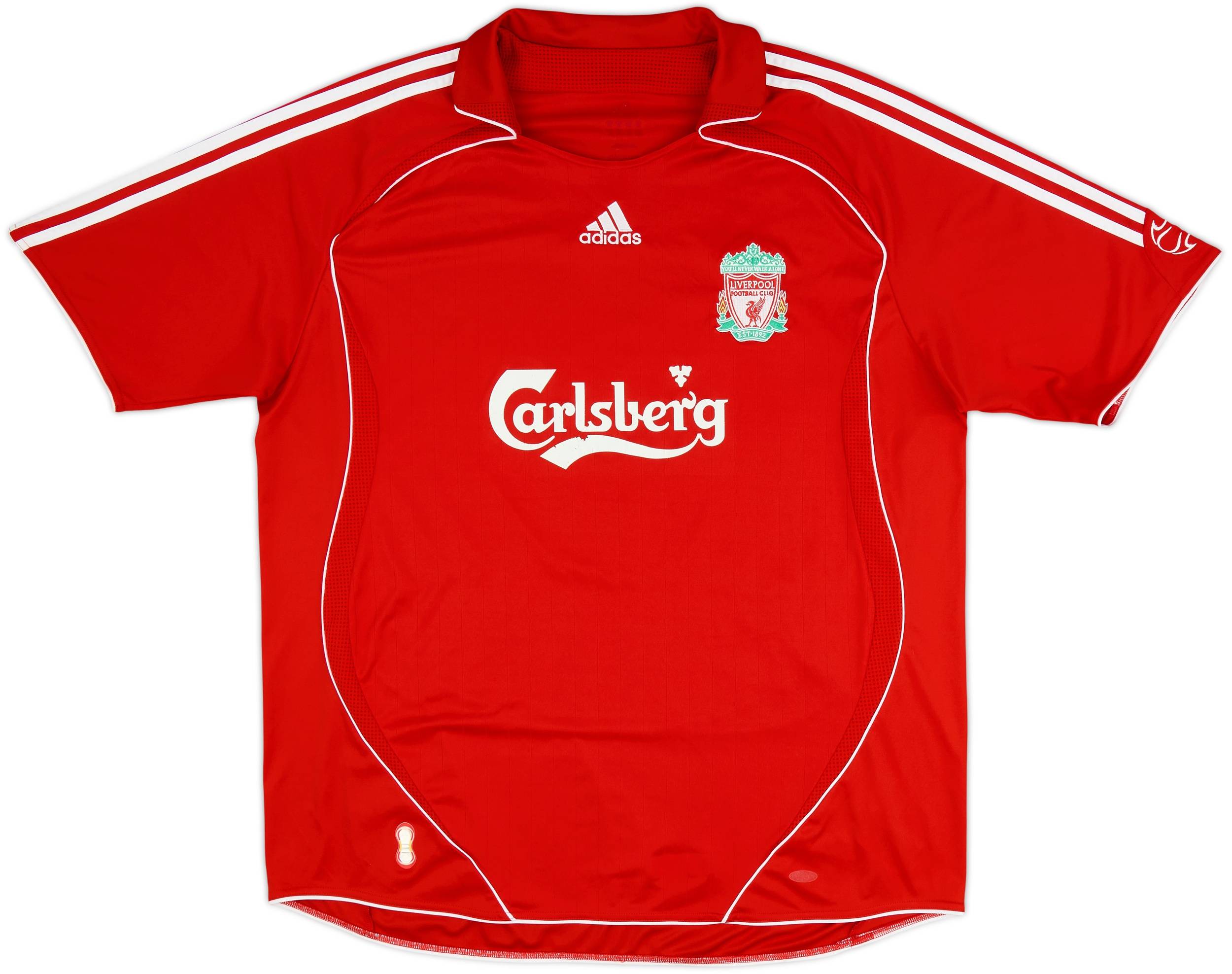 2006-08 Liverpool Home Shirt Gerrard #8 - 6/10 - (XXL)