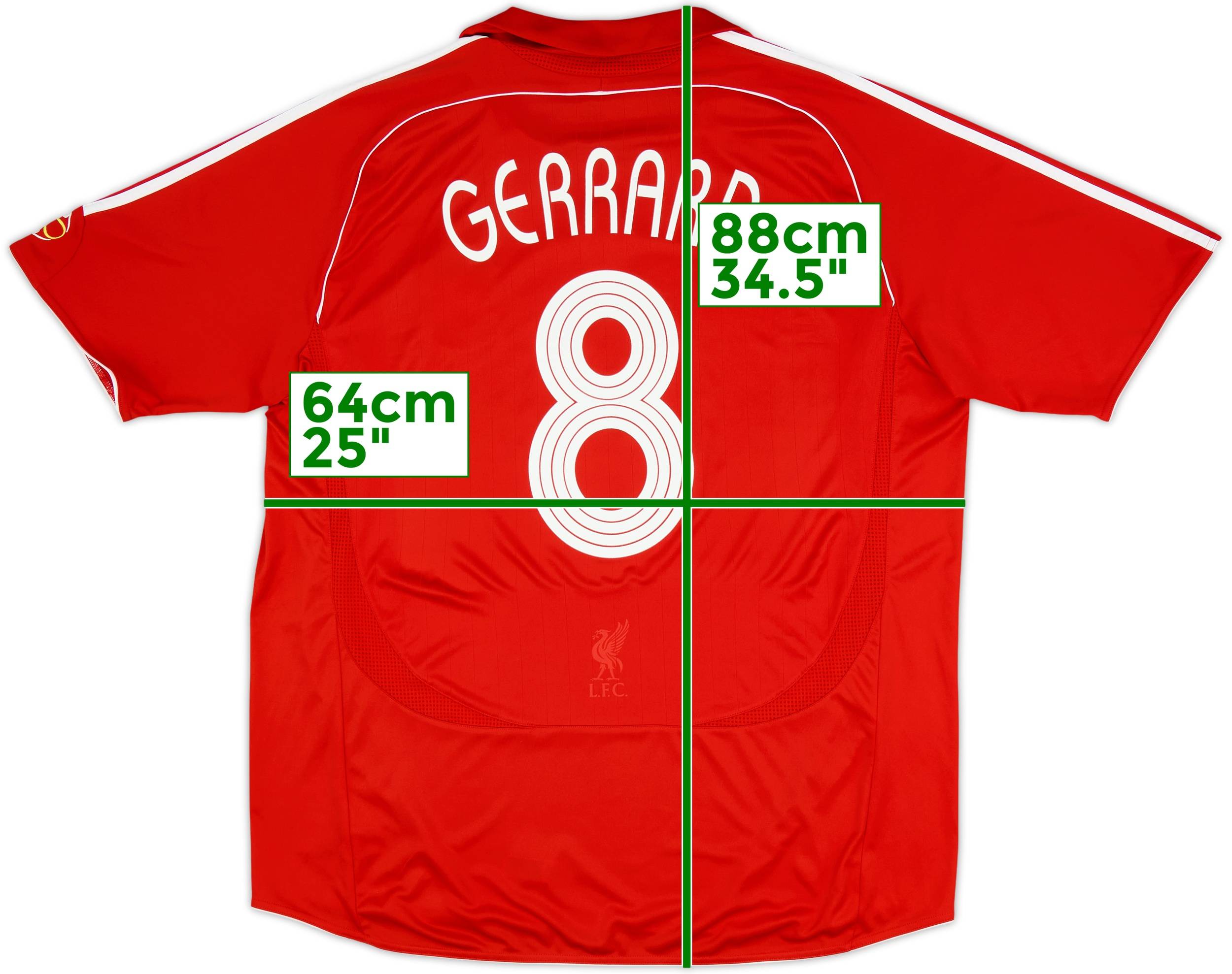 2006-08 Liverpool Home Shirt Gerrard #8 - 6/10 - (XXL)