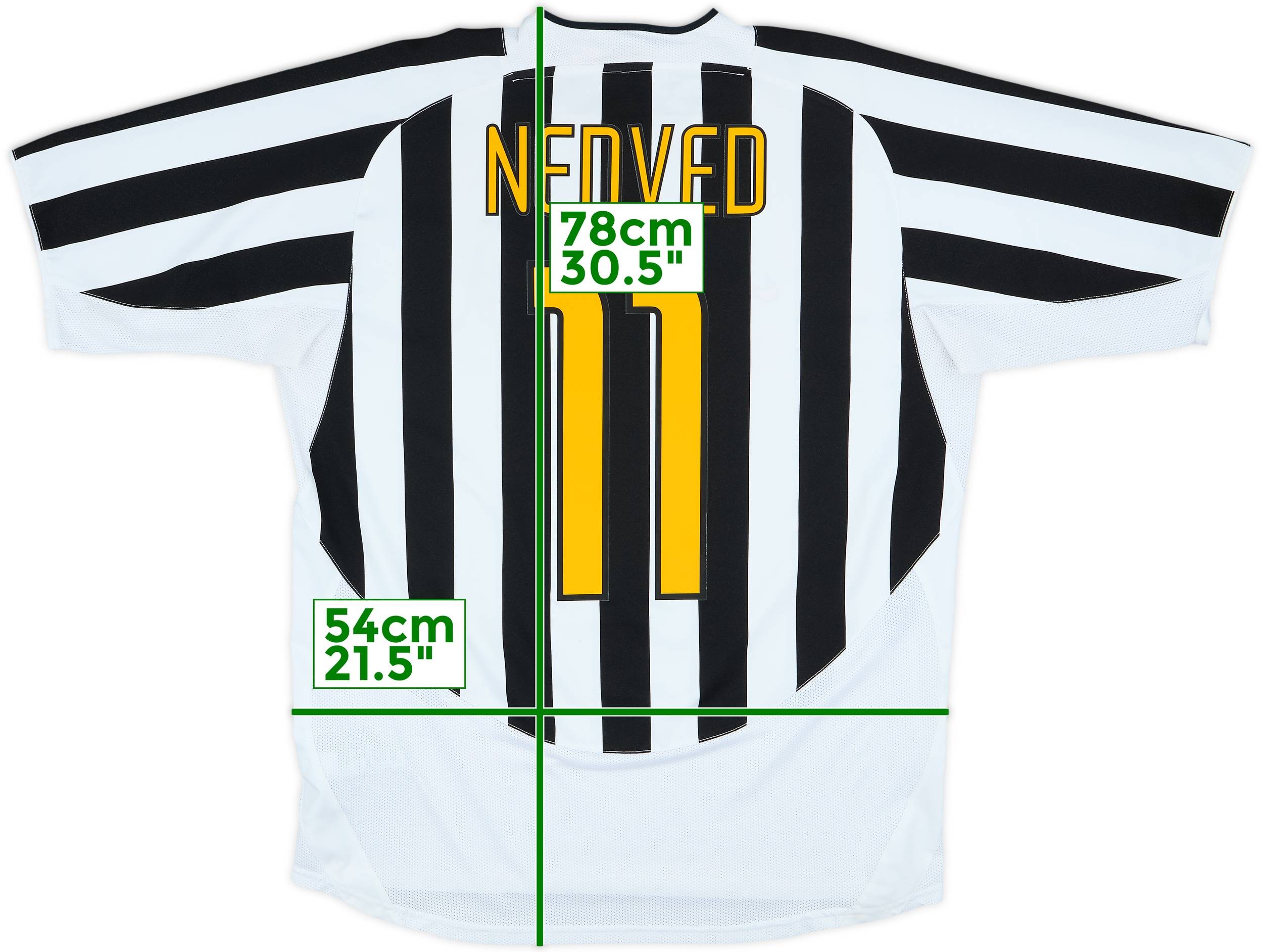 ０５ユベントス選手用＃１１ネドヴェド　JUVENTUS NEDVED 100周年 2003-04 Juventus Home Shirt Nedved #11 - 6/10 - (L)