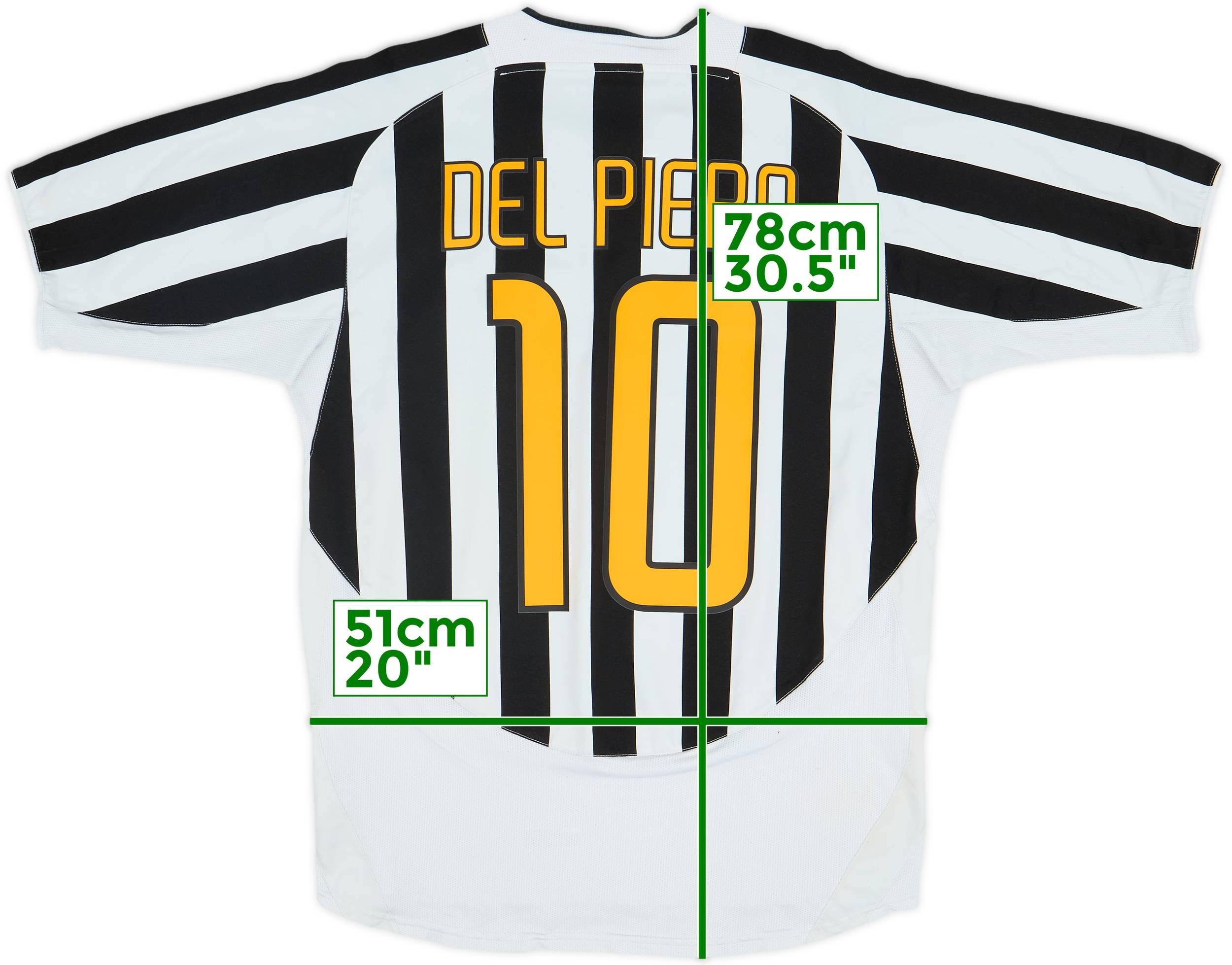 2003-04 Juventus Home Shirt Del Piero #10 - 6/10 - (L)