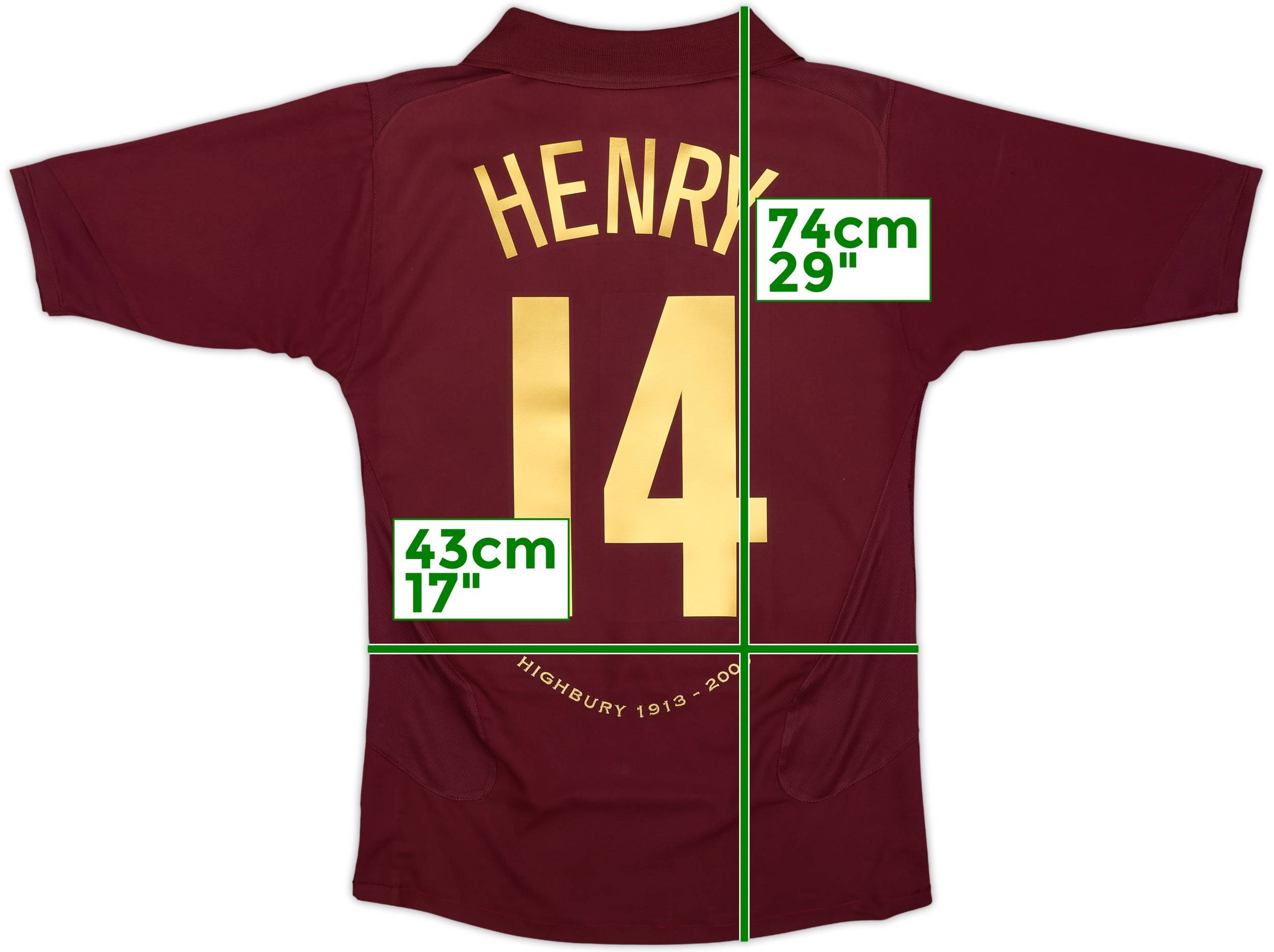2005-06 Arsenal Home Shirt Henry #14 - 6/10 - (S)