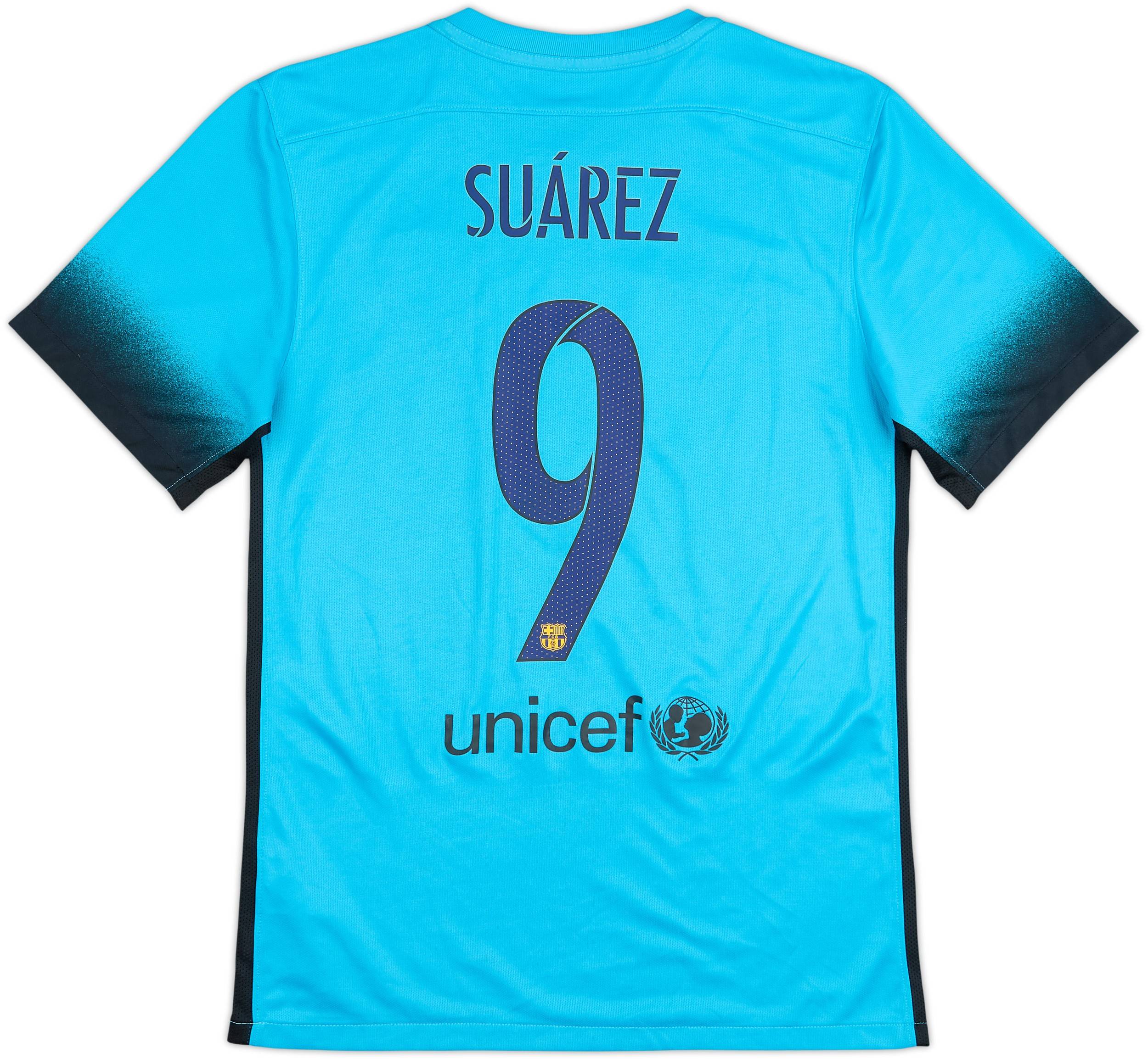 2015-16 Barcelona Third Shirt Suarez #9 - 10/10 - (S)