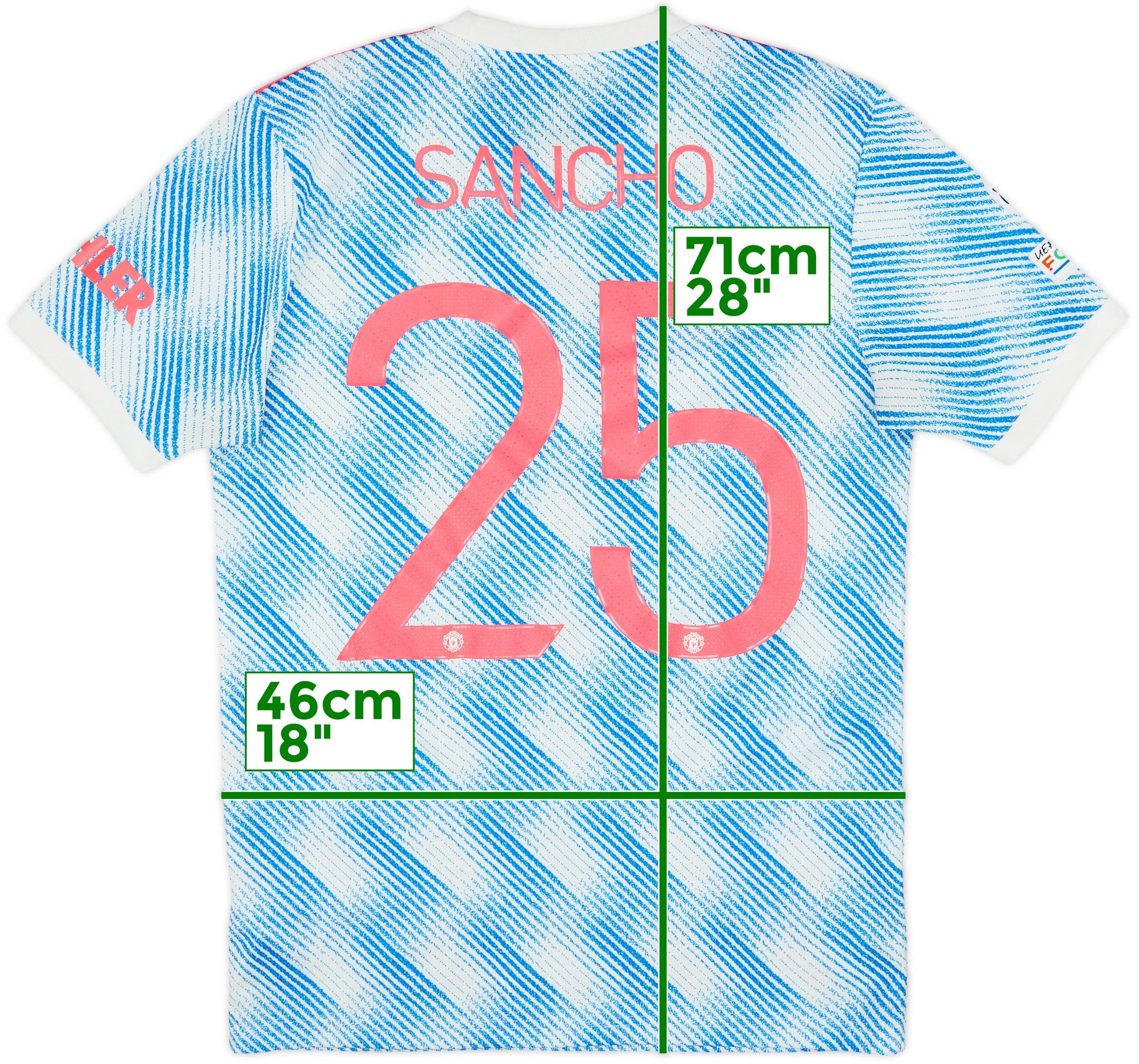 2021-22 Manchester United Away Shirt Sancho #25 - 7/10 - (S)