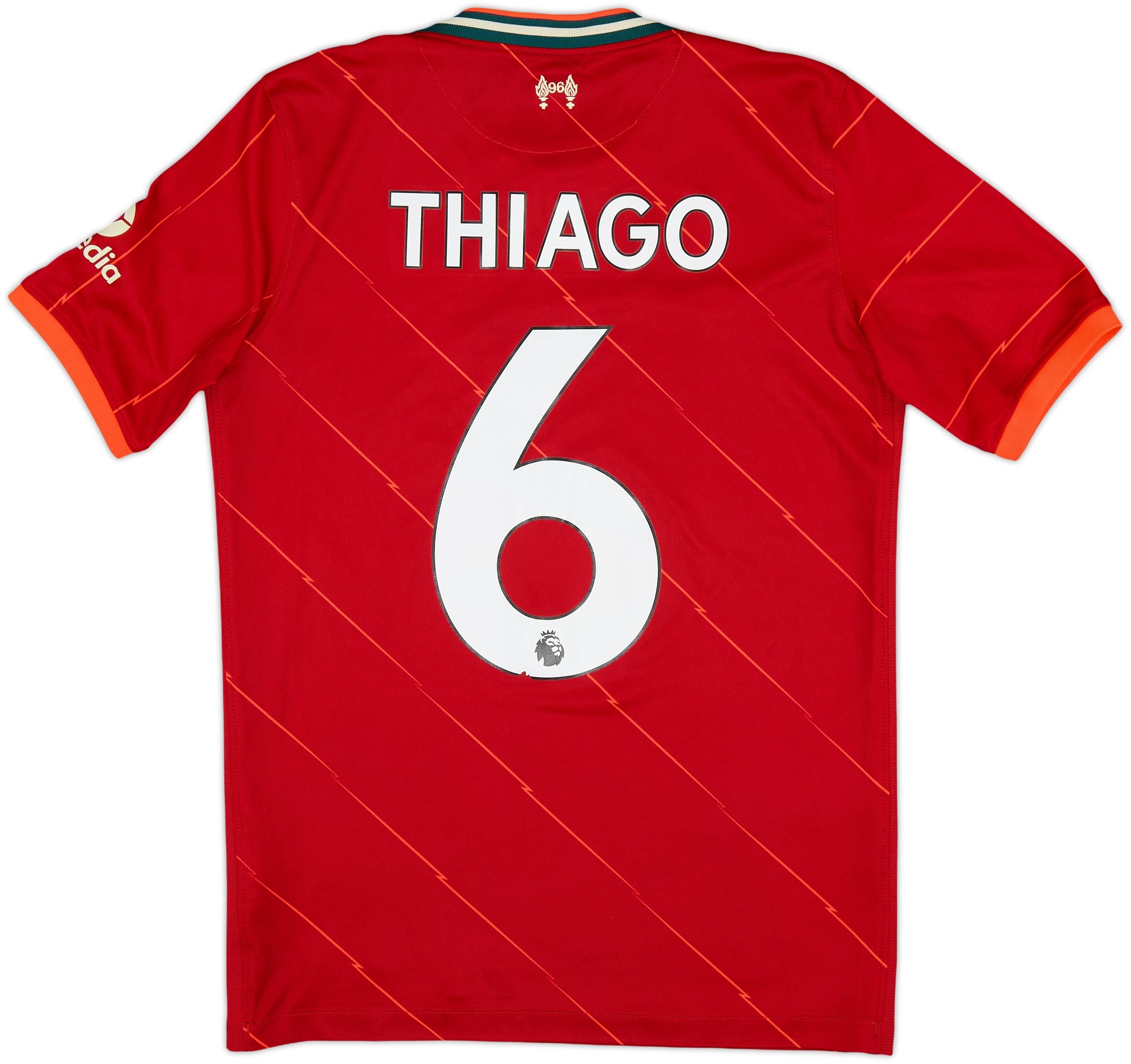 2021-22 Liverpool Home Shirt Thiago #6 - 6/10 - (XL.Boys)