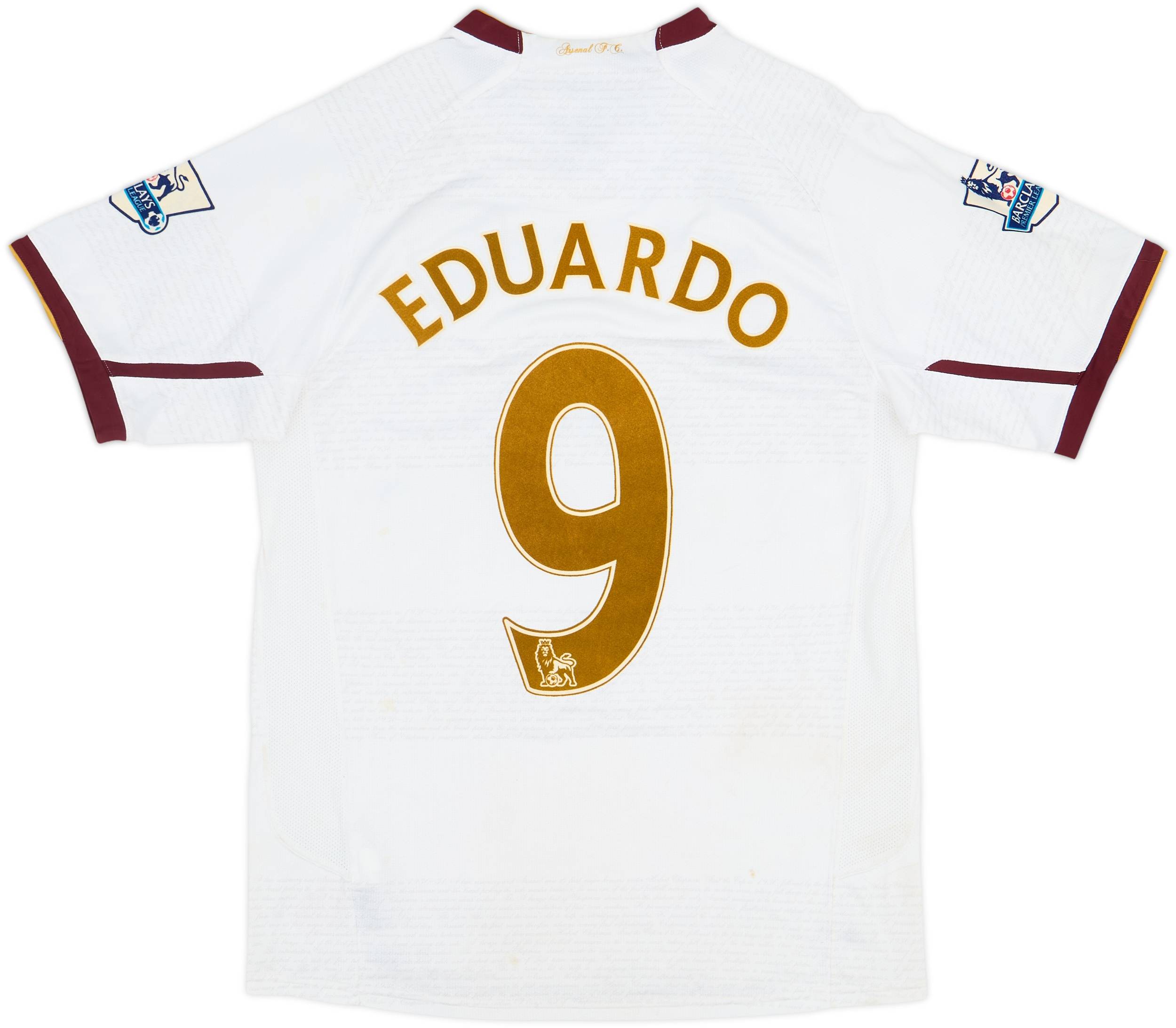 2007-08 Arsenal Away Shirt Eduardo #9 - 6/10 - (S)