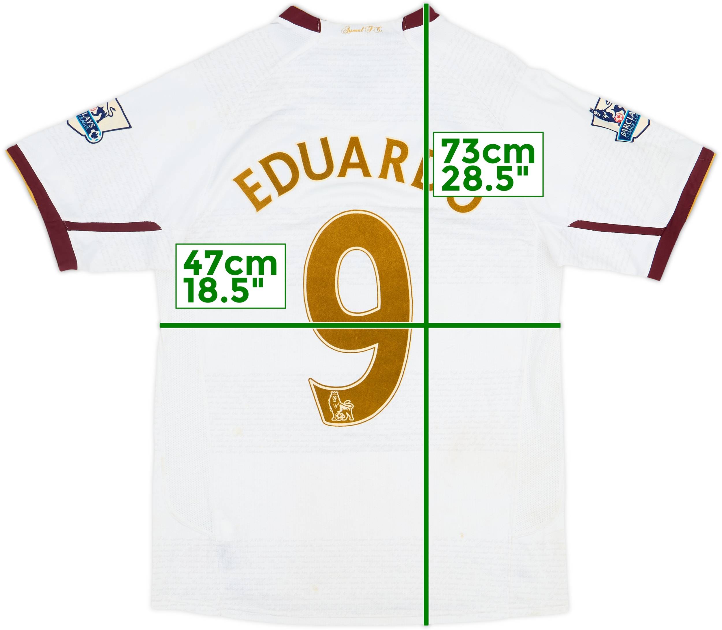 2007-08 Arsenal Away Shirt Eduardo #9 - 6/10 - (S)