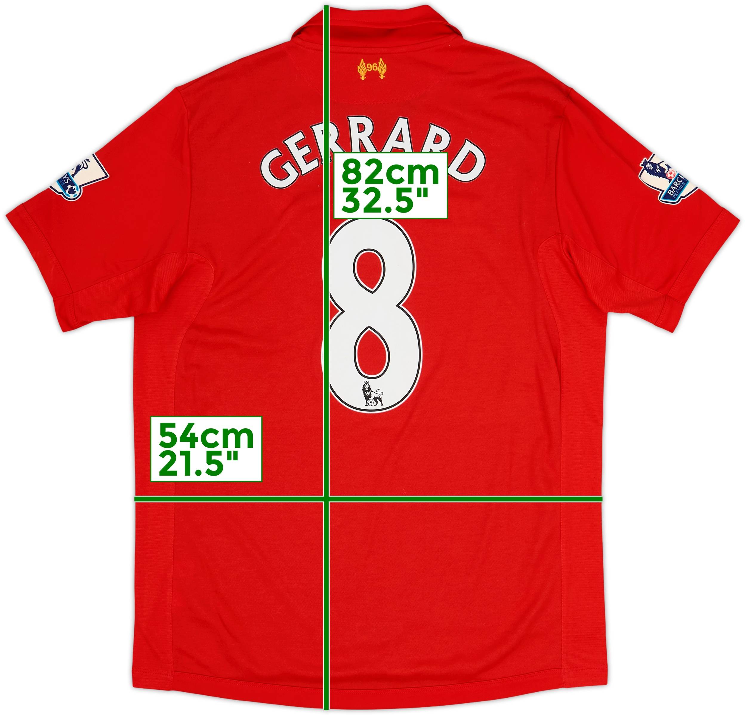 2012-13 Liverpool Home Shirt Gerrard #8 - 8/10 - (L)