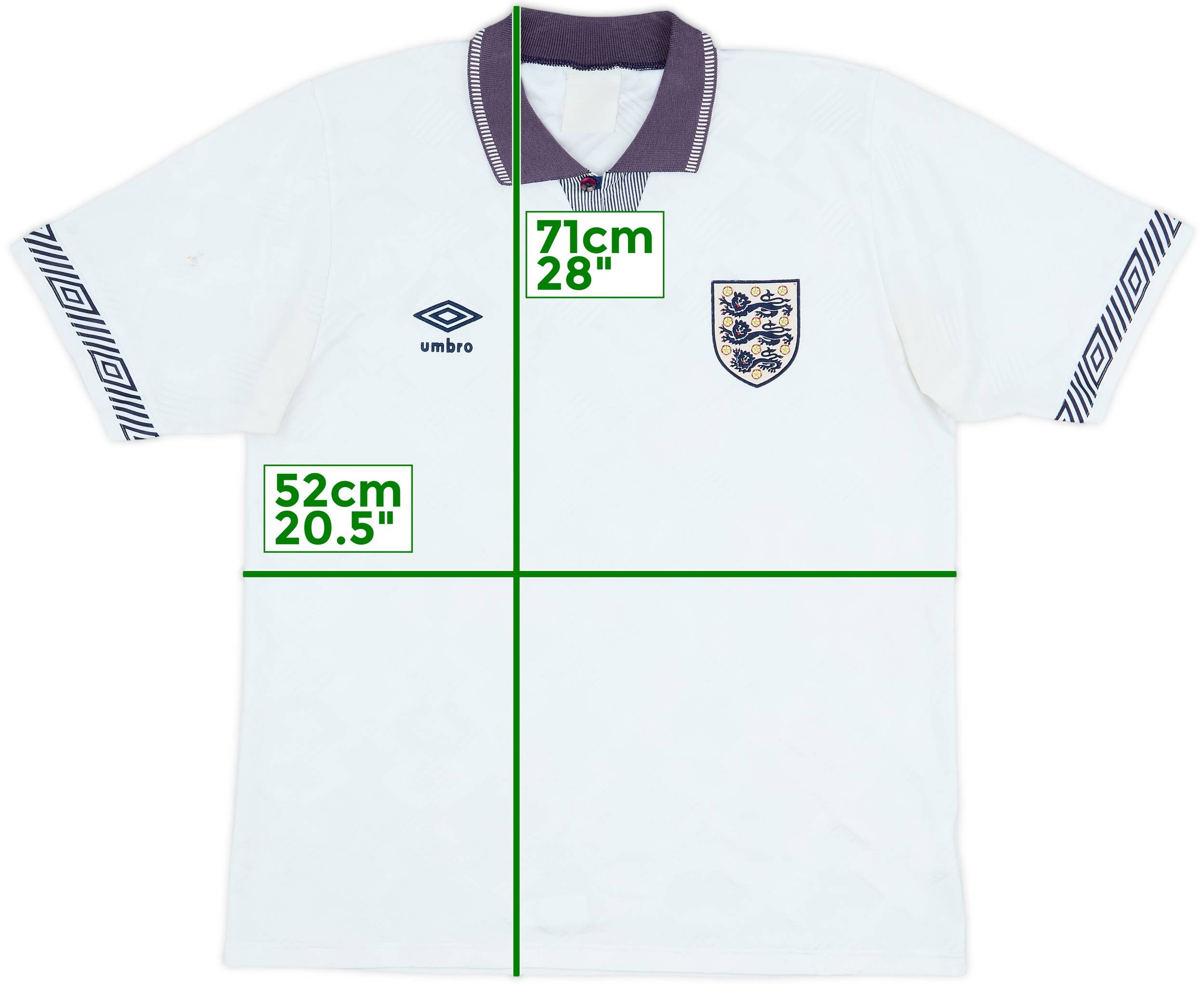 1990-92 England Home Shirt - 5/10 - (M)