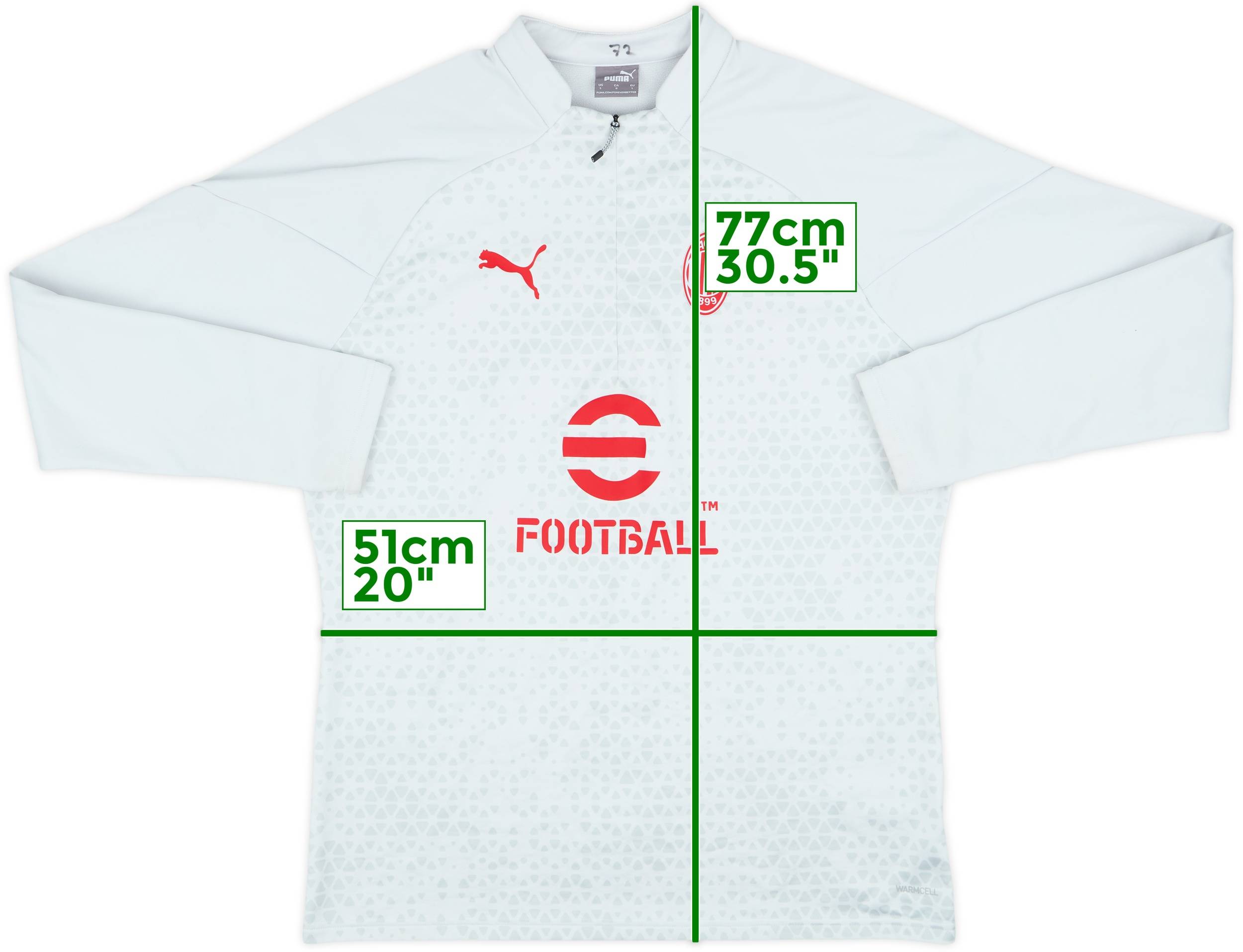 2023-24 AC Milan Puma 1/4 Zip Drill Top - 6/10 - (L)