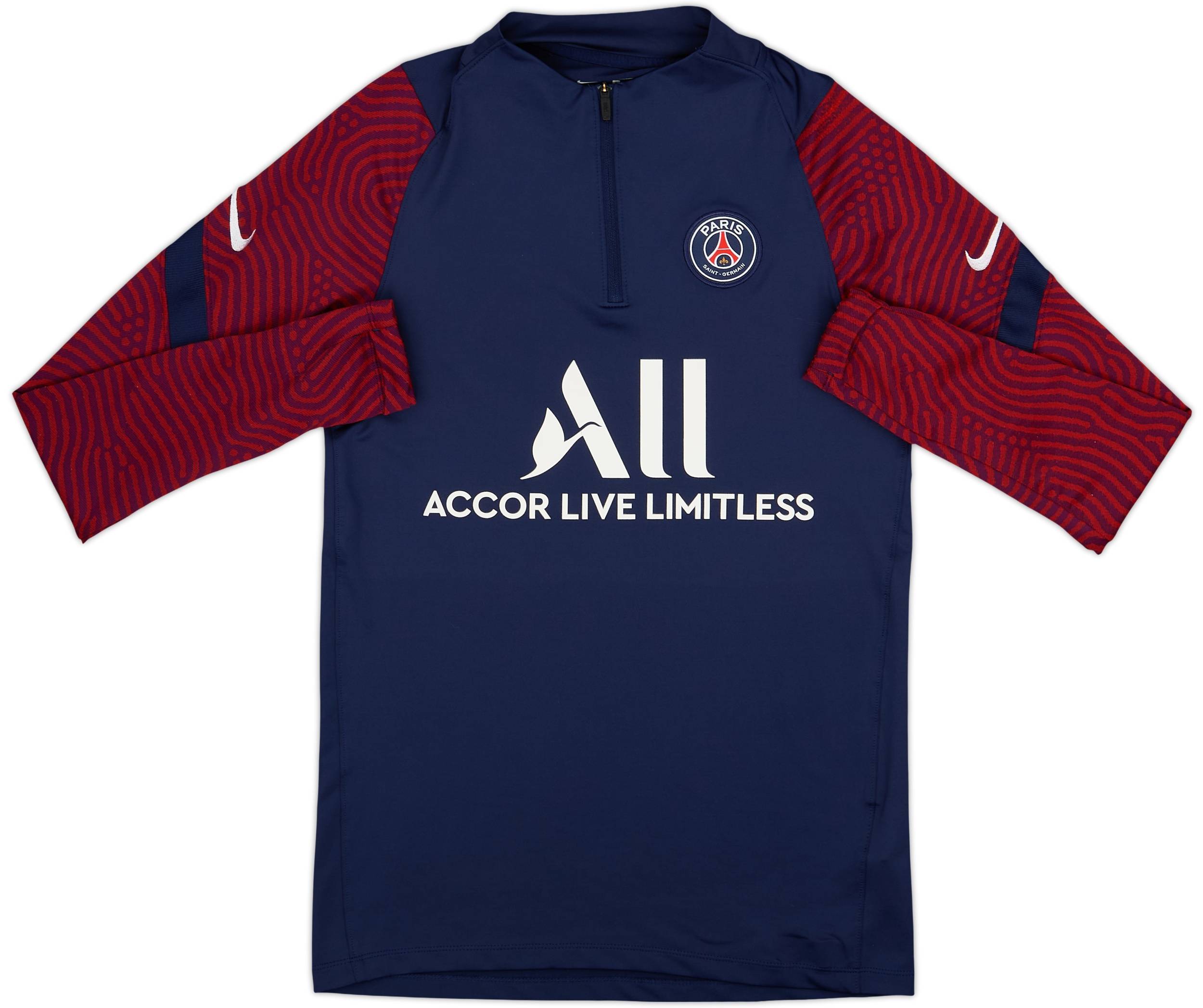 2020-21 Paris Saint-Germain Nike 1/4 Zip Drill Top - 8/10 - (S)