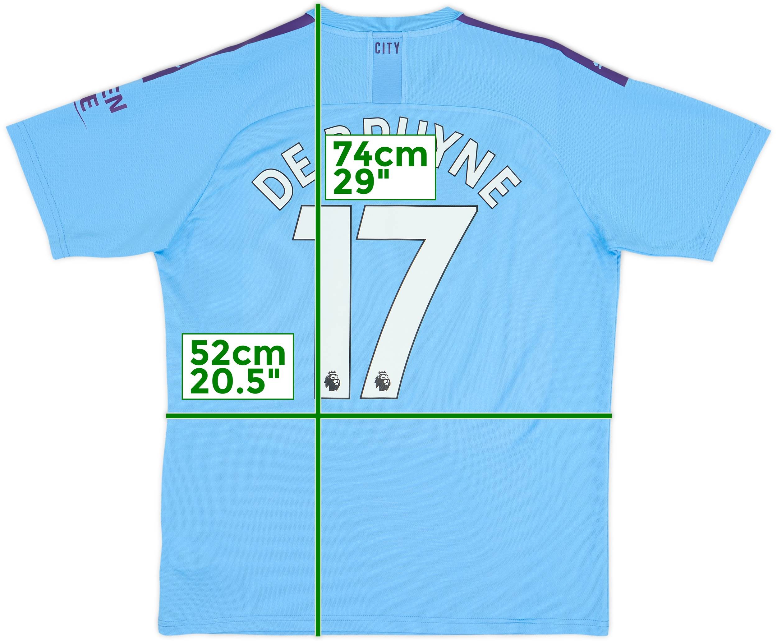2019-20 Manchester City Home Shirt De Bruyne #17 - 10/10 - (L)