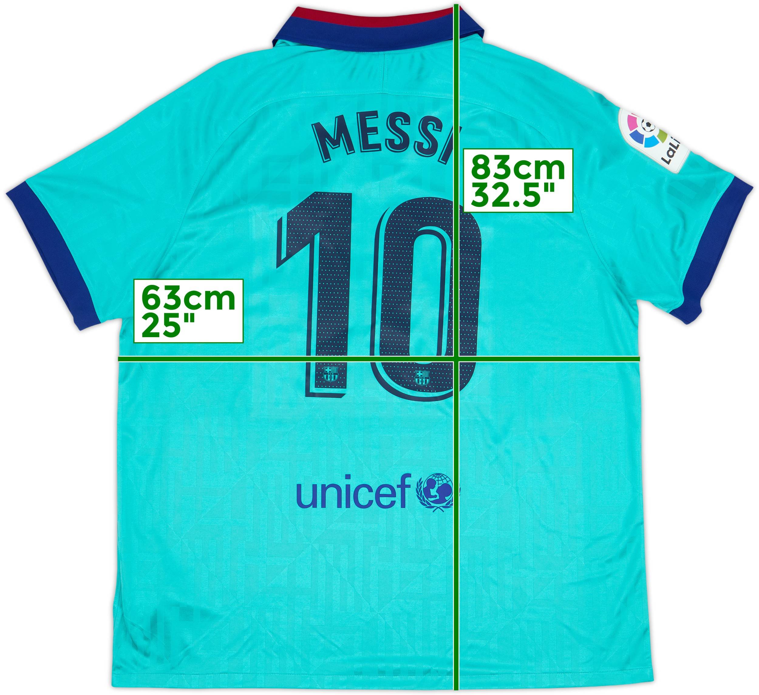 2019-20 Barcelona Third CL Shirt Messi #10 - 9/10 - (XXL)