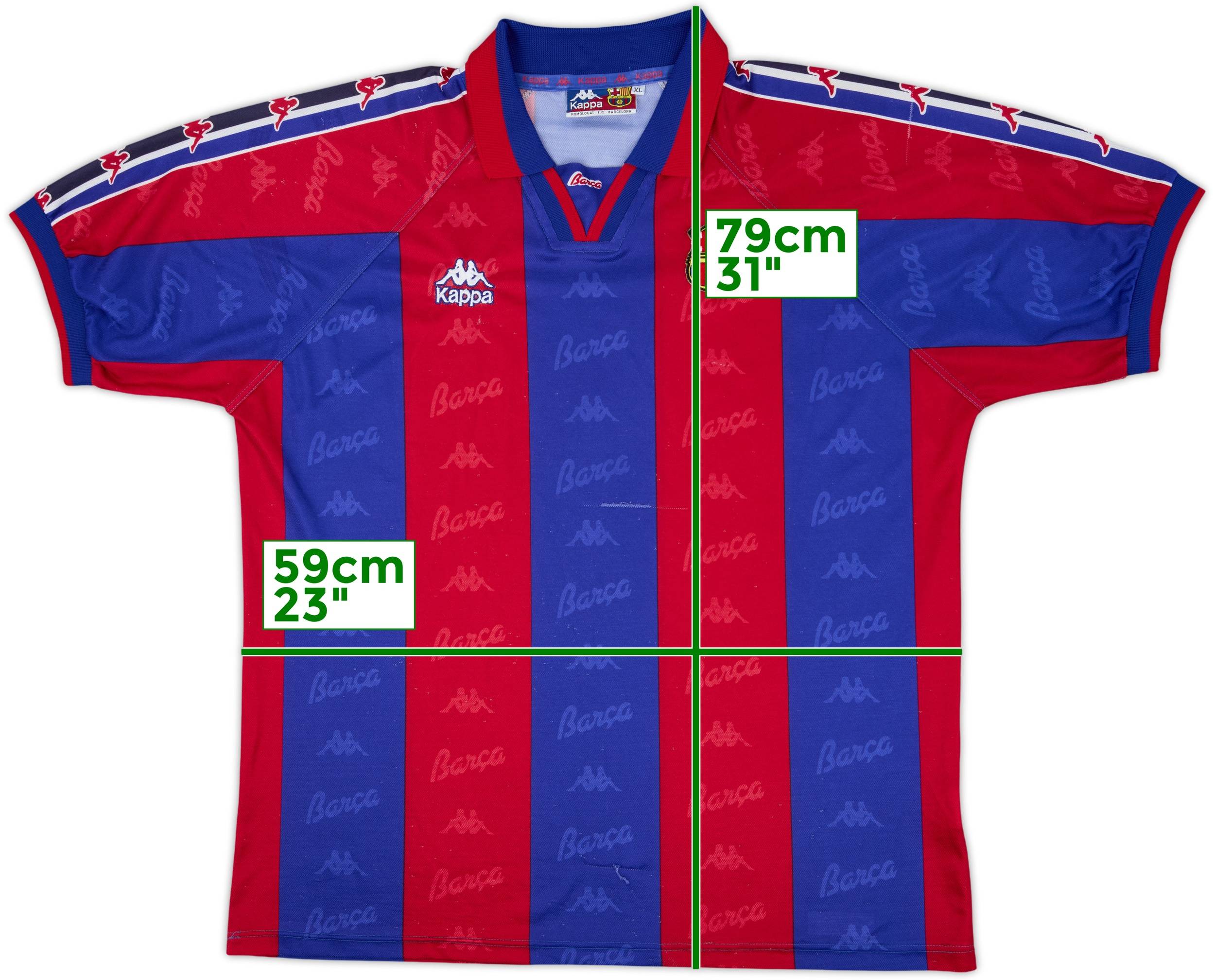 1995-97 Barcelona Home Shirt - 6/10 - (XL)