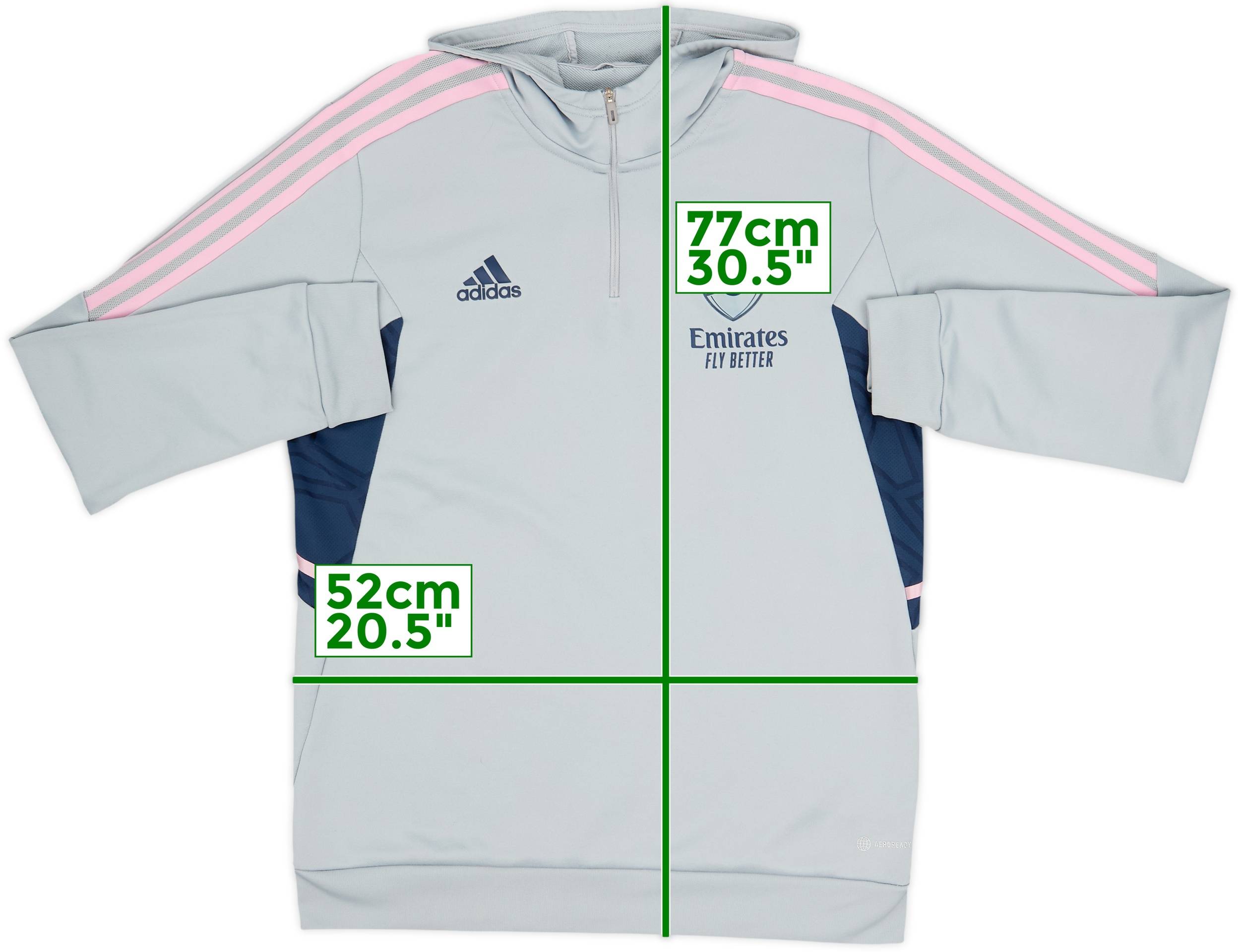 2022-23 Arsenal adidas 1/4 Zip Drill Top - 9/10 - (L)