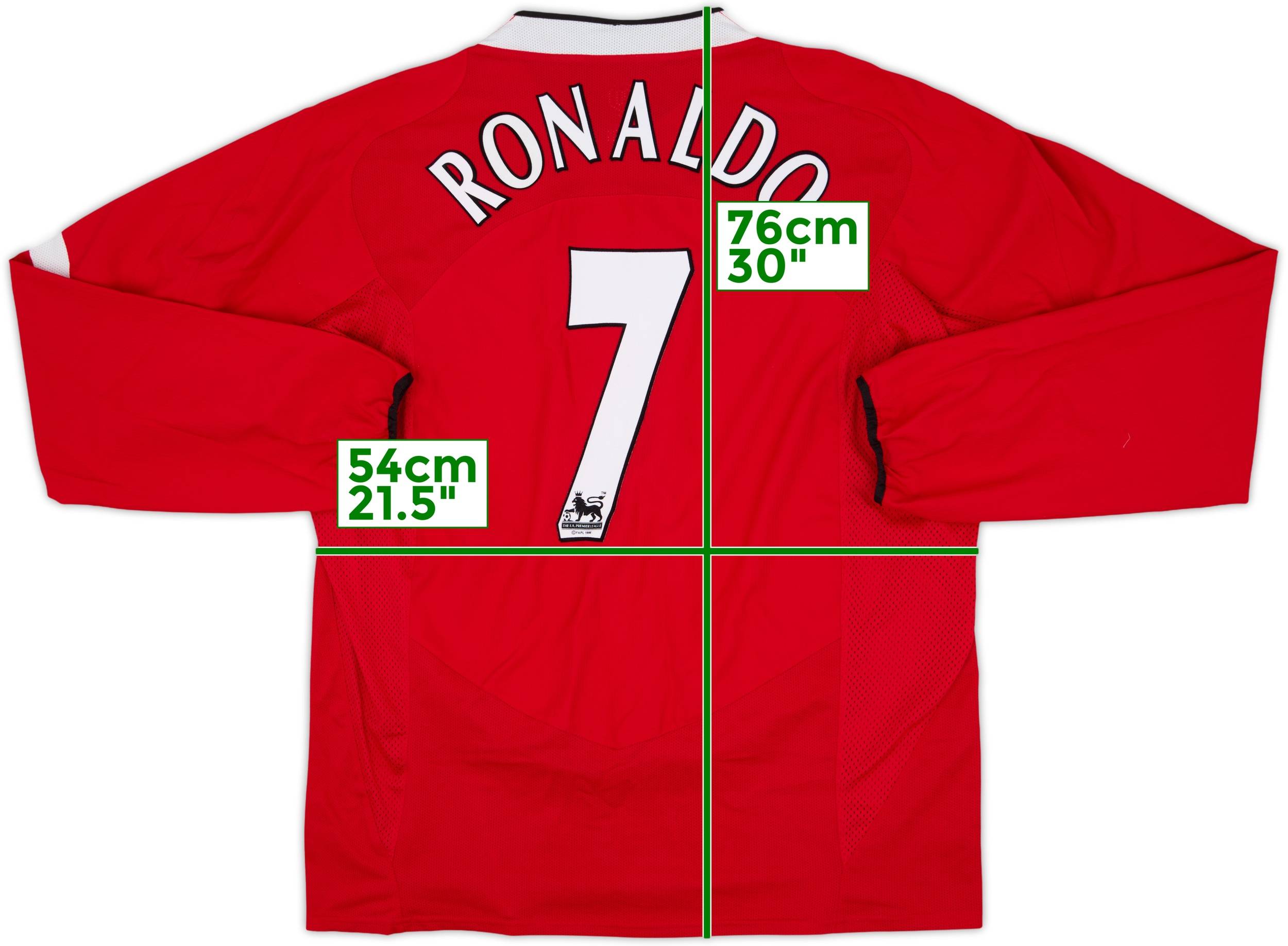 2004-06 Manchester United Home L/S Shirt Ronaldo #7 - 8/10 - (XXL)