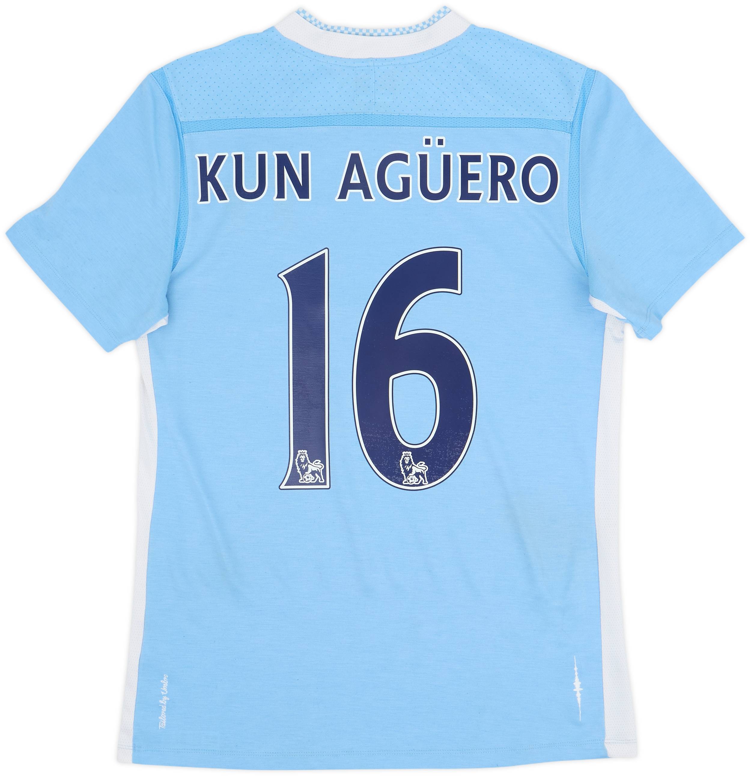 2011-12 Manchester City Home Shirt Kun Aguero #16 - 8/10 - (S)
