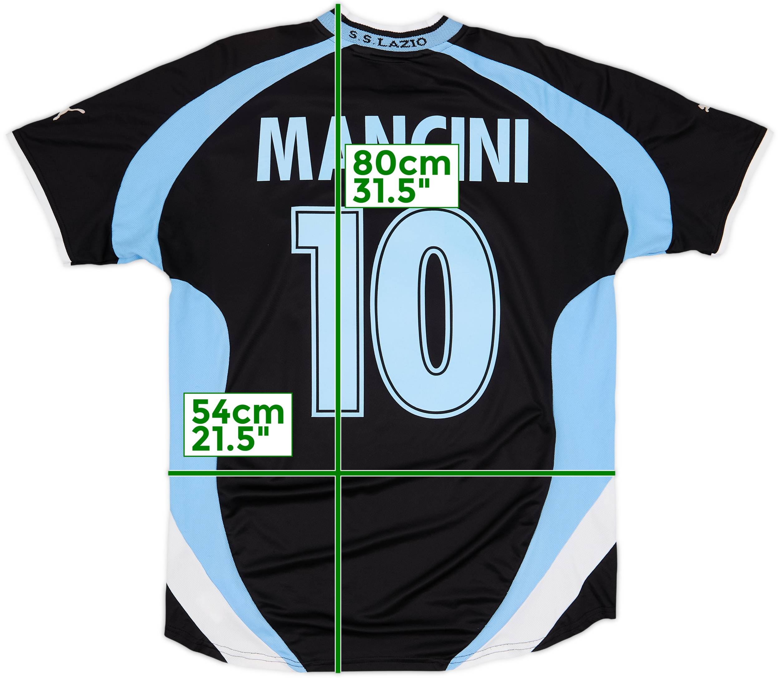 1999-00 Lazio Away Shirt Mancini #10 - 8/10 - (L)