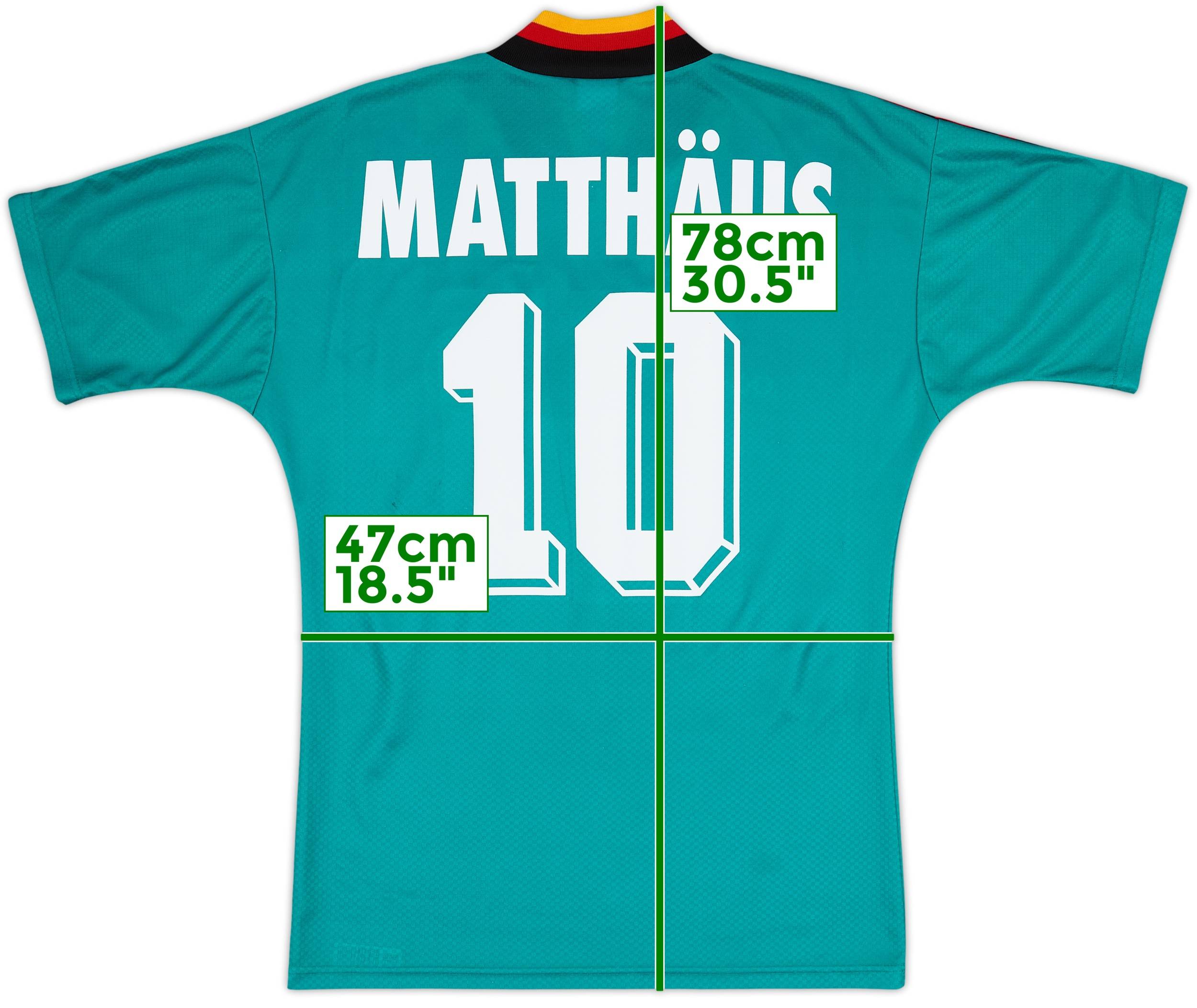 1994-96 Germany Away Shirt Matthaus #10 - 4/10 - (S)