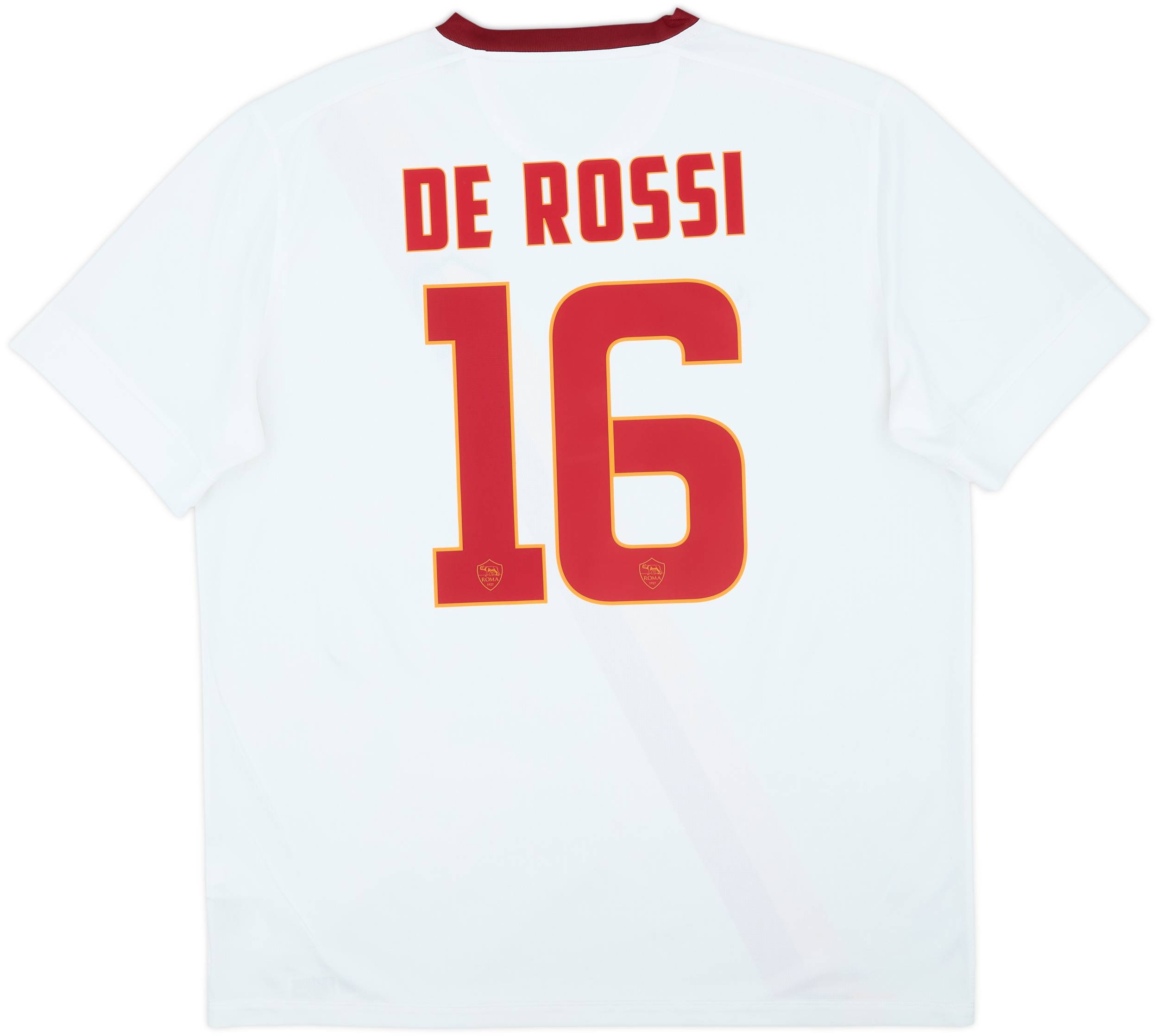 2014-15 Roma Away Shirt De Rossi #16 - 8/10 - (XL)