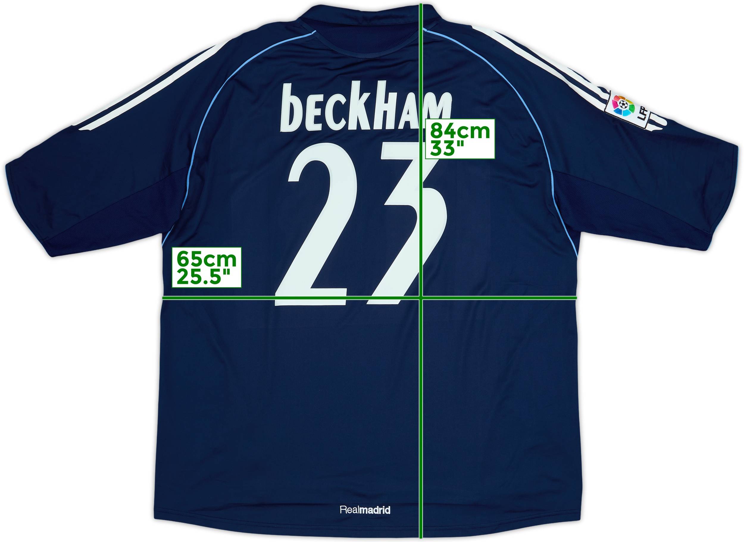 2005-06 Real Madrid Away Shirt Beckham #23 - 8/10 - (XXL)