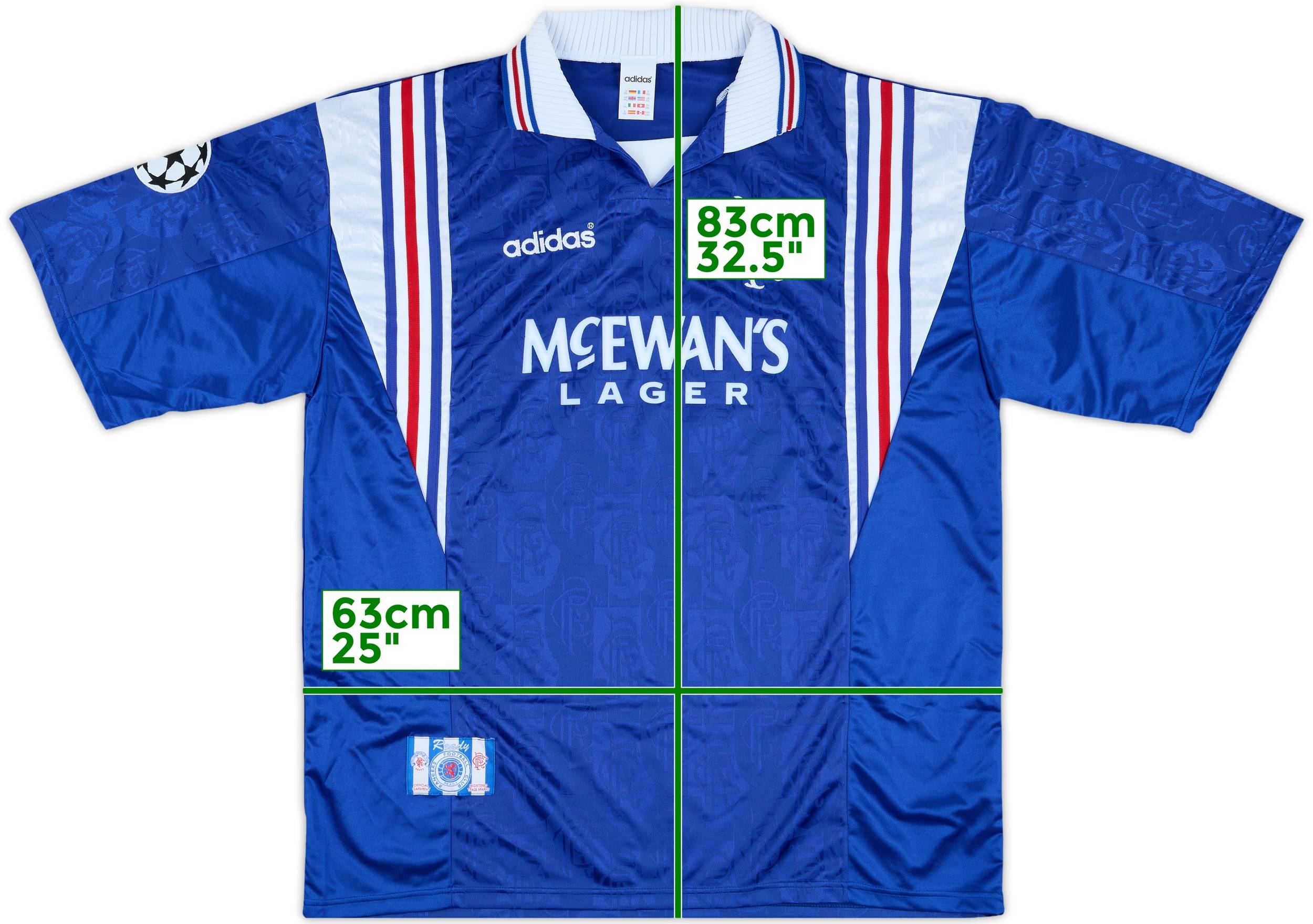 1996-97 Rangers Match Issue Champions League Home Shirt #6
