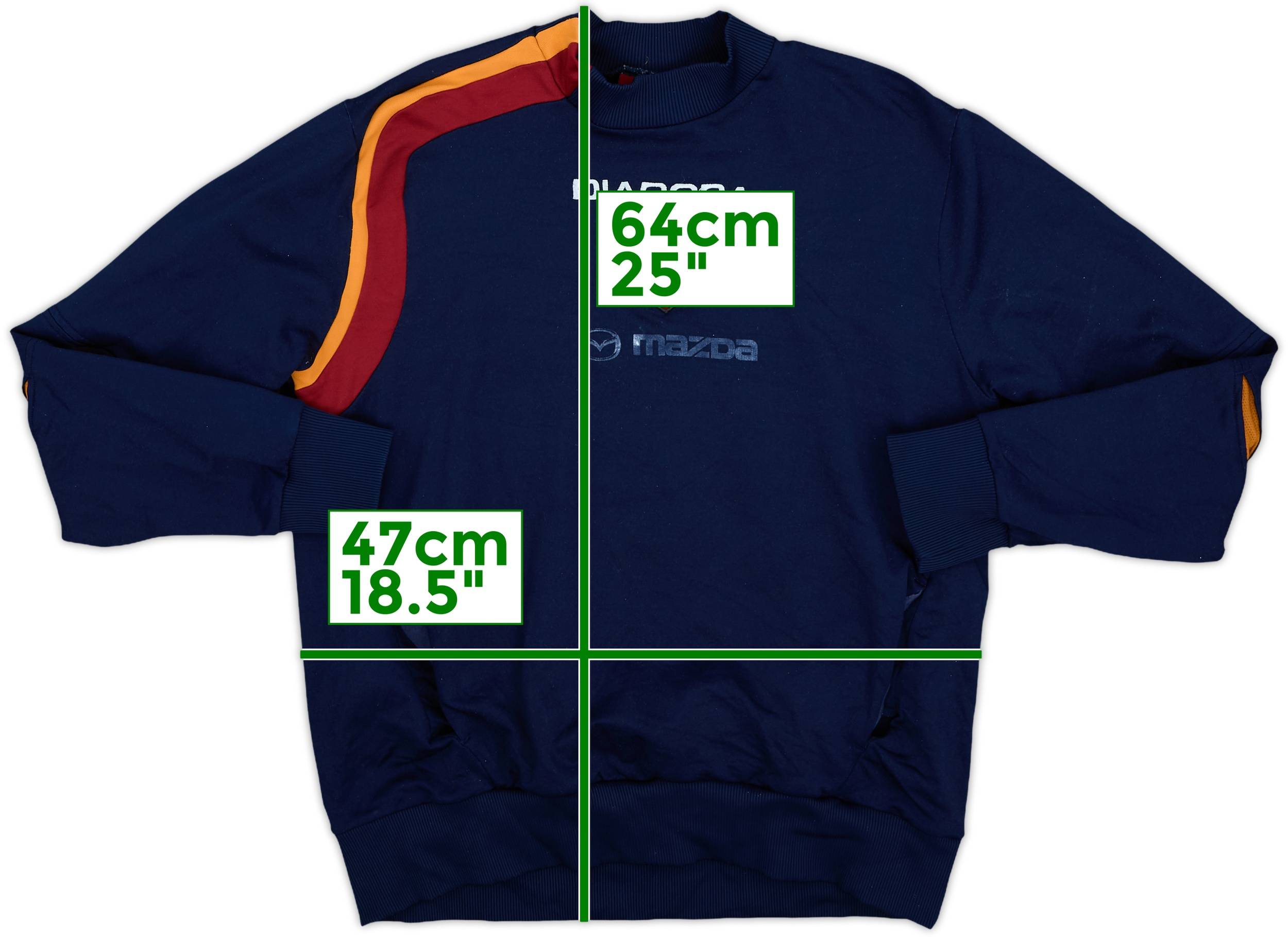 2005-06 Roma Diadora Sweat Top - 6/10 - (M)