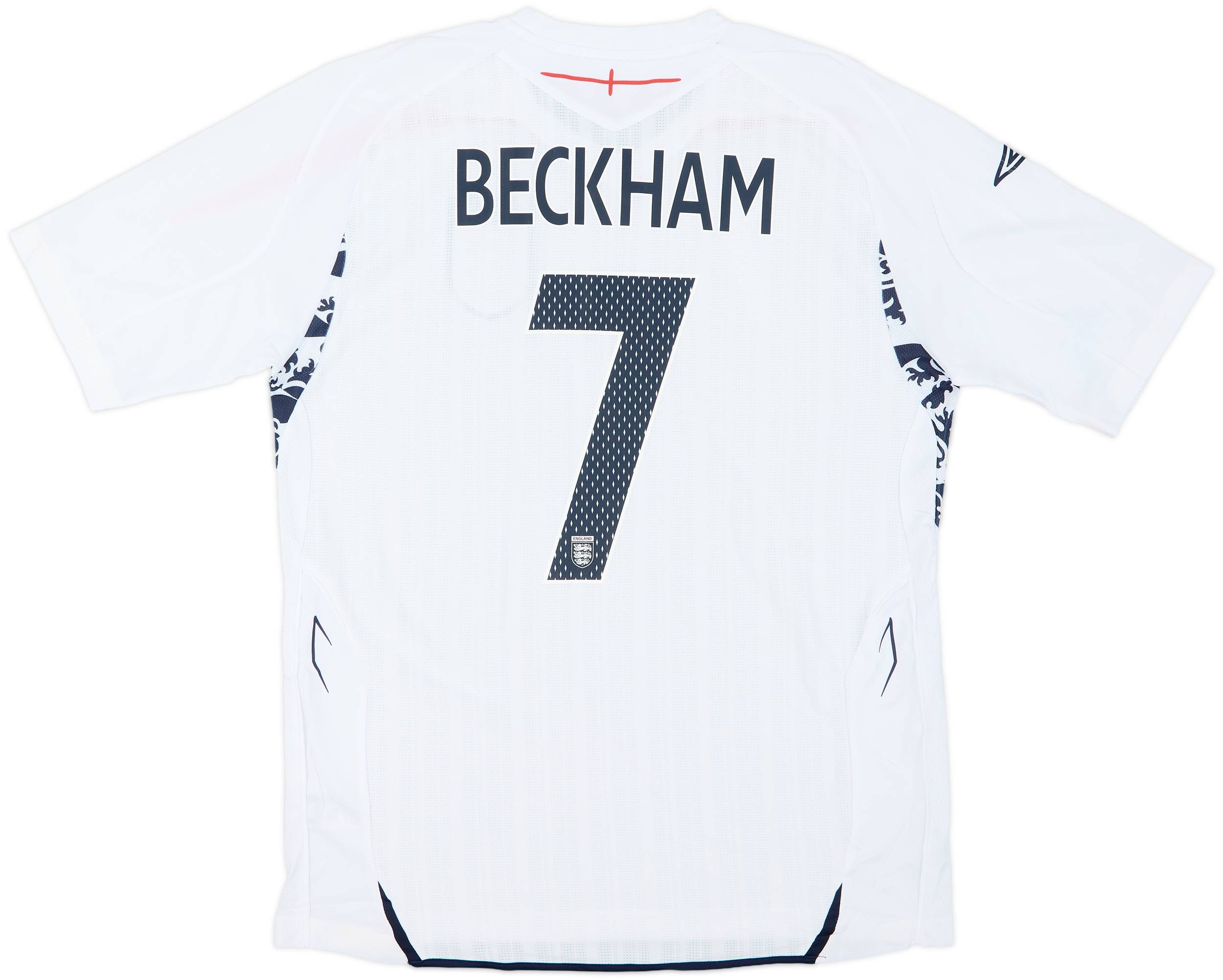 2007-09 England Home Shirt Beckham #7 (XL)