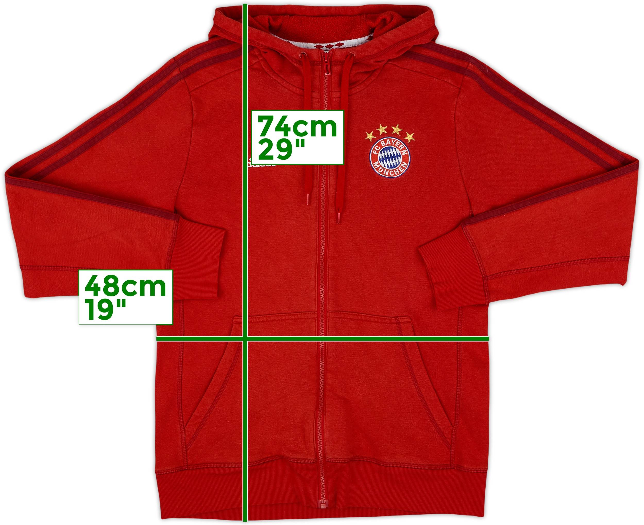 2015-16 Bayern Munich adidas Hooded Track Jacket - 8/10 - (S)
