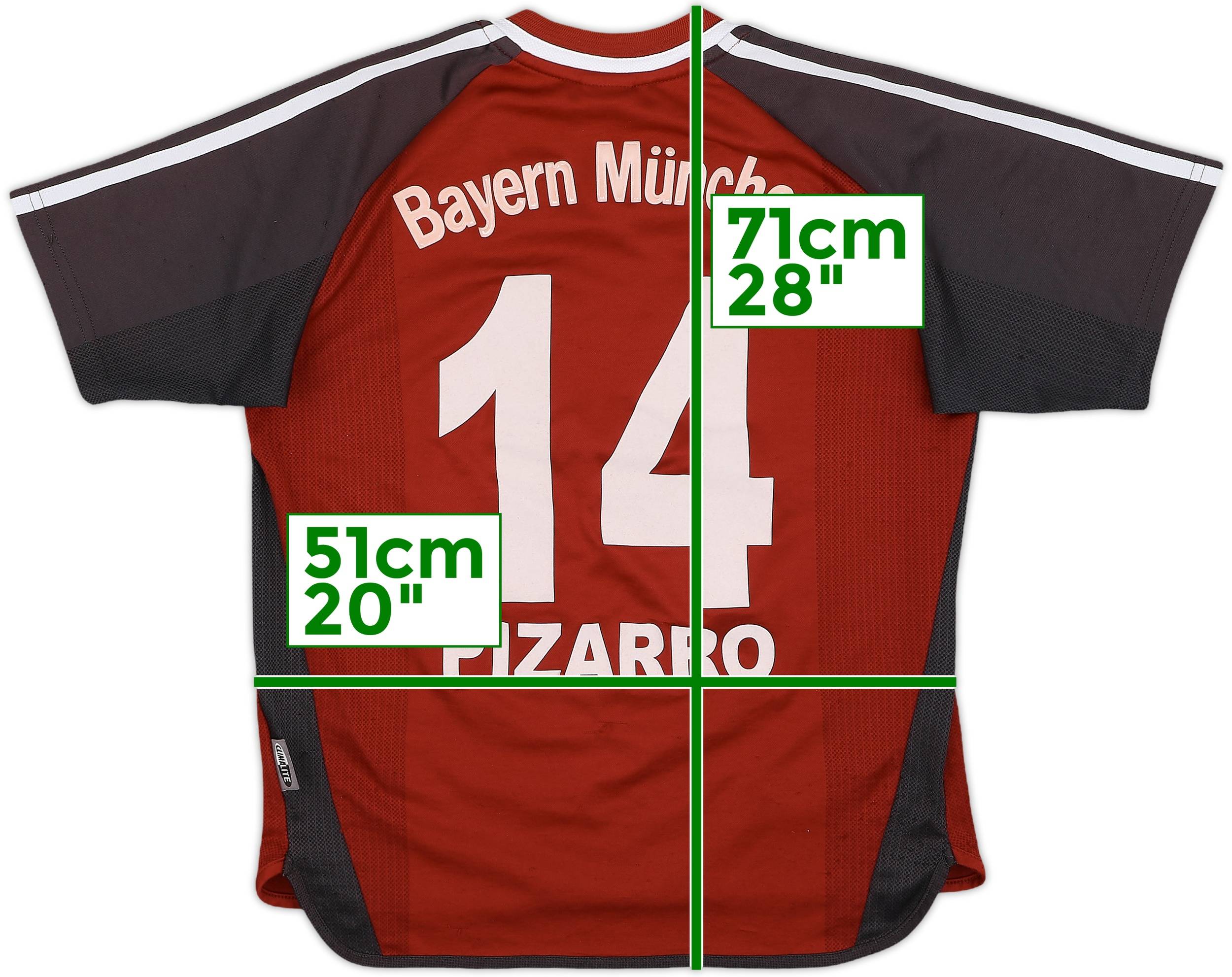 2001-02 Bayern Munich Home Shirt Pizarro #14 - 5/10 - (L.Boys)