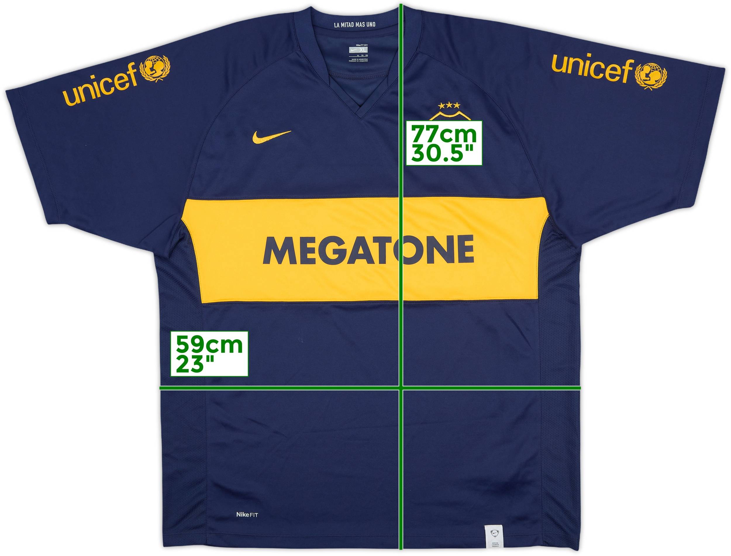 ナイキ　ボカジュニアーズ　2007 ホーム　NIKE BOCAJUNIORS NIKE BOCA JUNIORS 2007 HOME `ROMAN` JERSEY - Soccer Plus