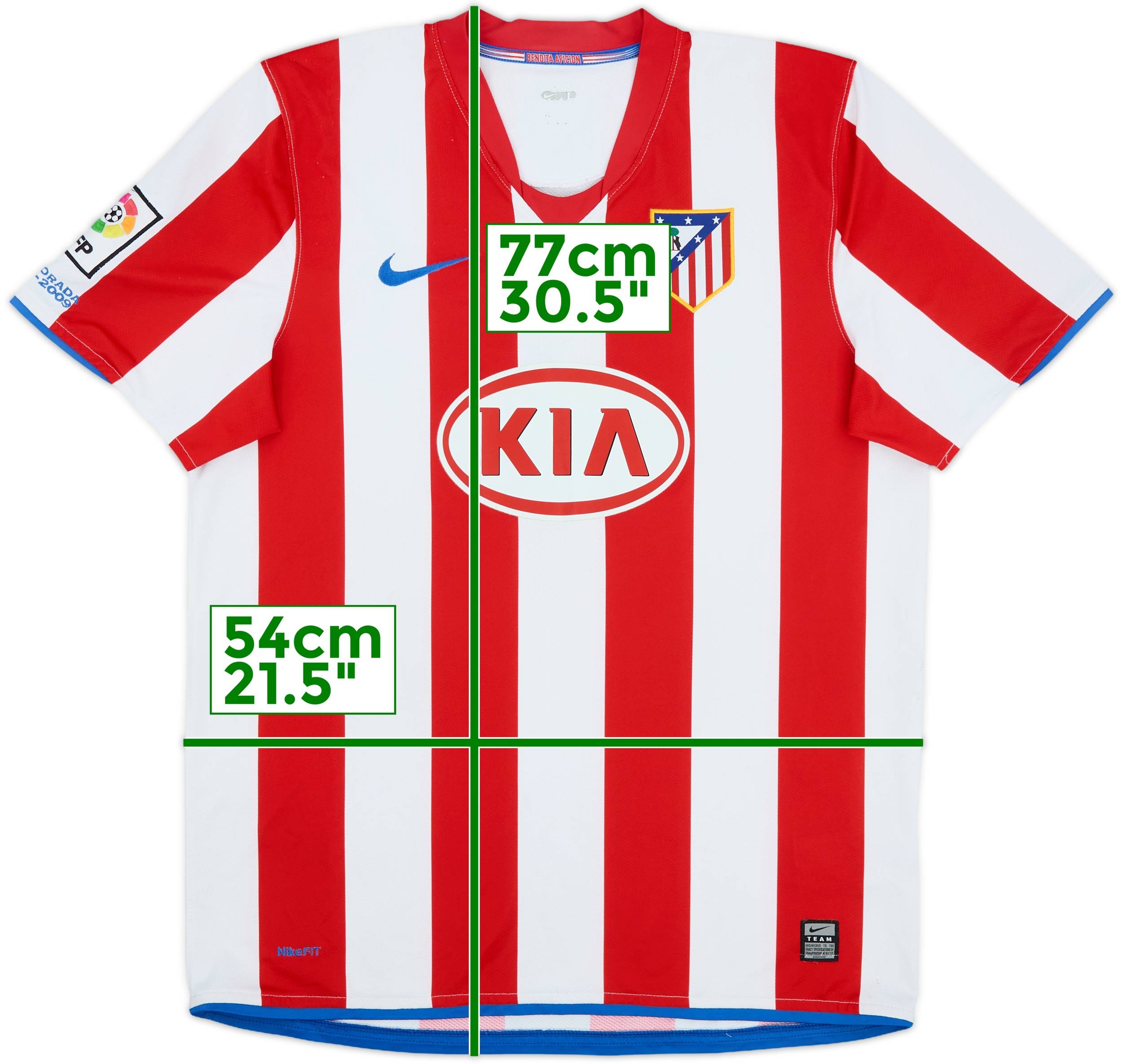 2008-09 Atletico Madrid Home Shirt - 5/10 - (L)