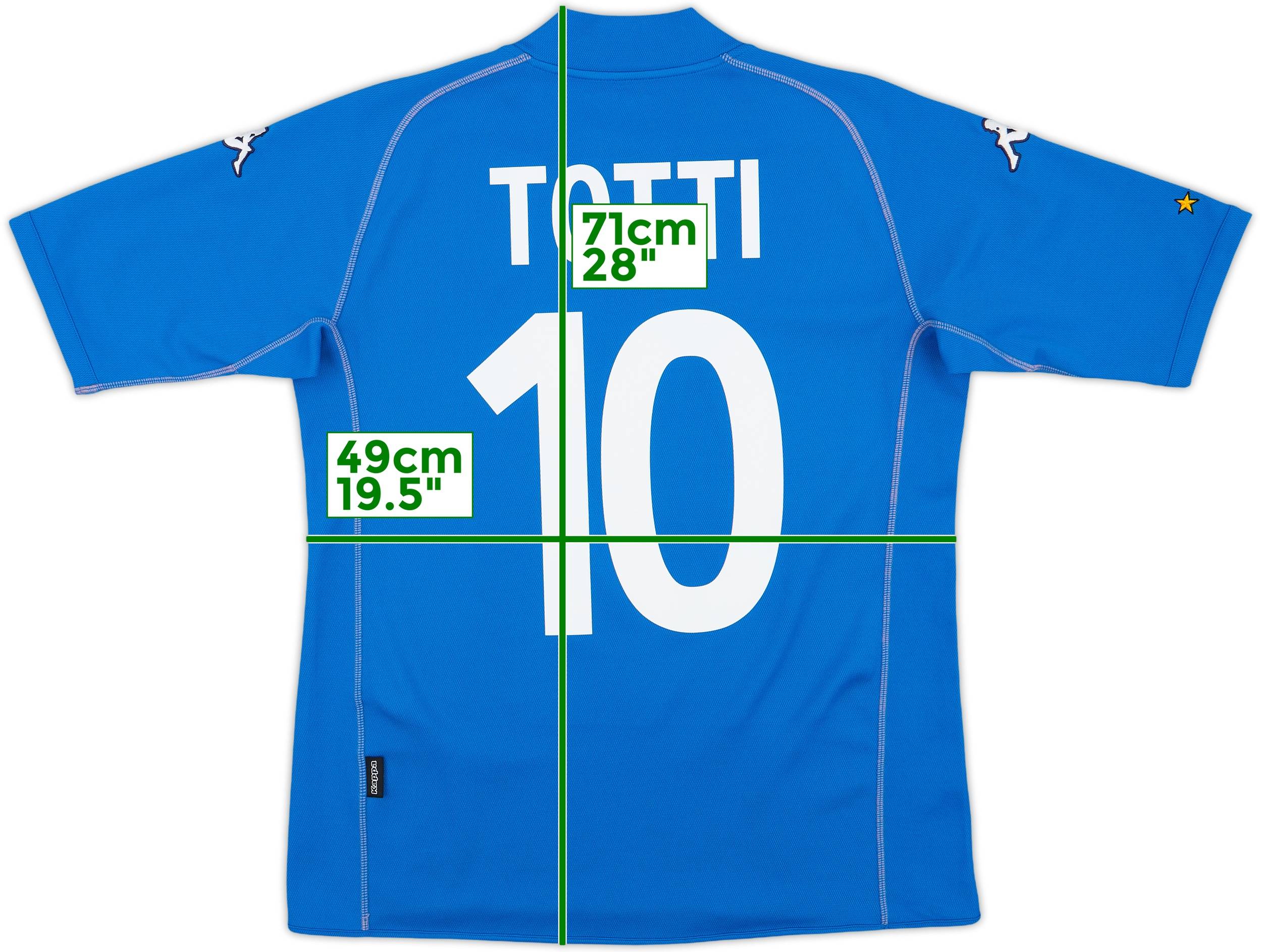Camiseta básica de local de Italia 2002 Totti #10 - 9/10 - (M)