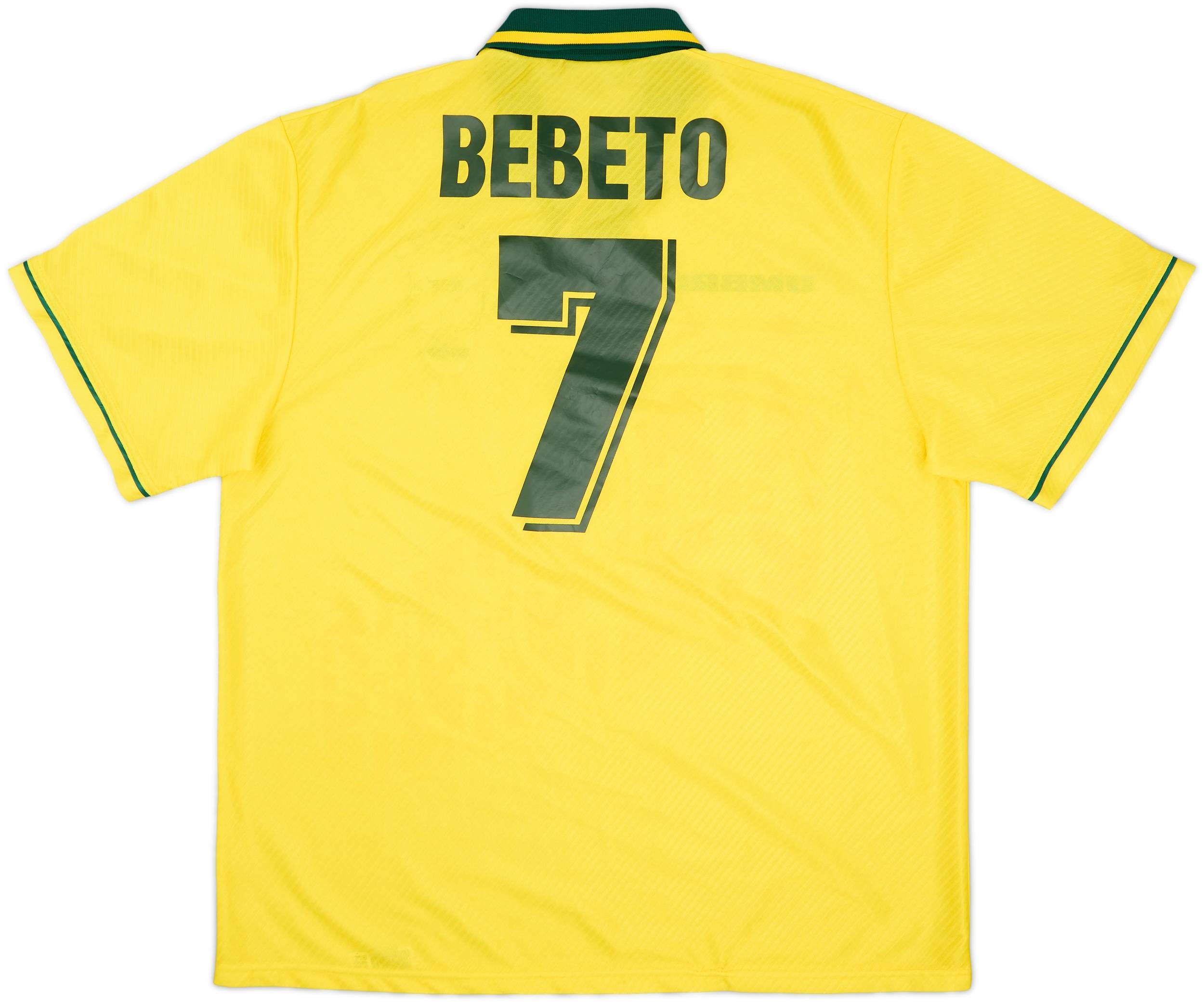 1994 Brasil Camiseta Local Bebeto #7 - 8/10 - (XL)
