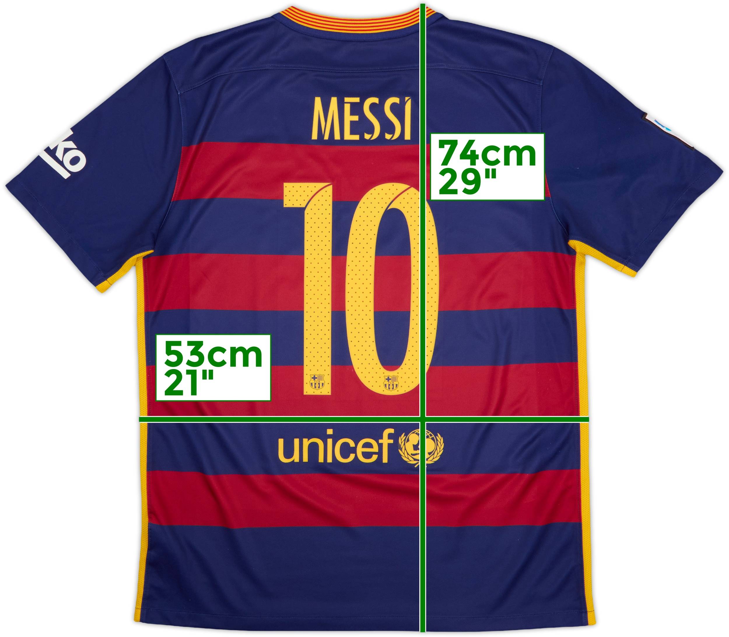 2015-16 Barcelona Home Shirt Messi #10 - 8/10 - (L)