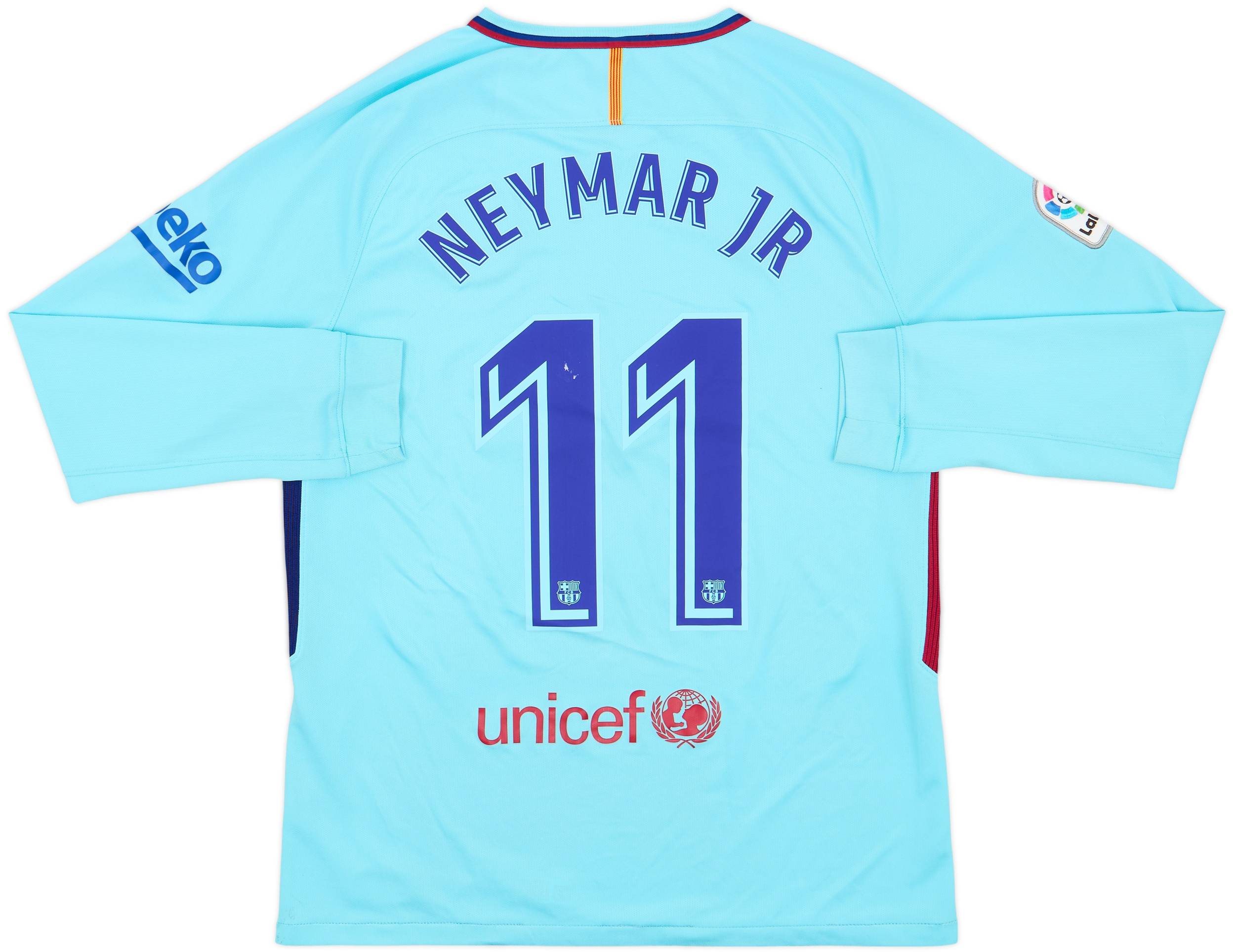 2017-18 Barcelona Away L/S Shirt Neymar Jr #11 - 8/10 - (L)