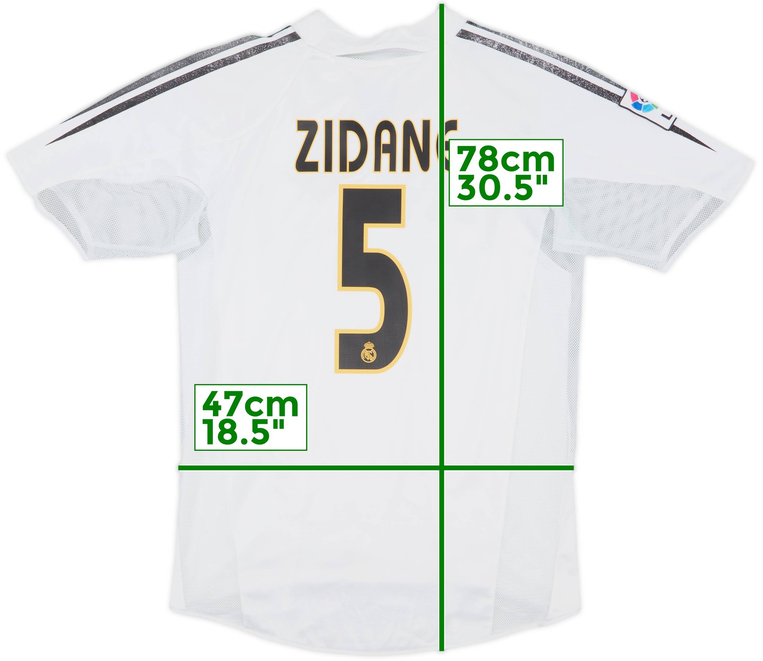 2004-05 Real Madrid Player Issue Home Shirt Zidane #5 - 7/10 - (M)