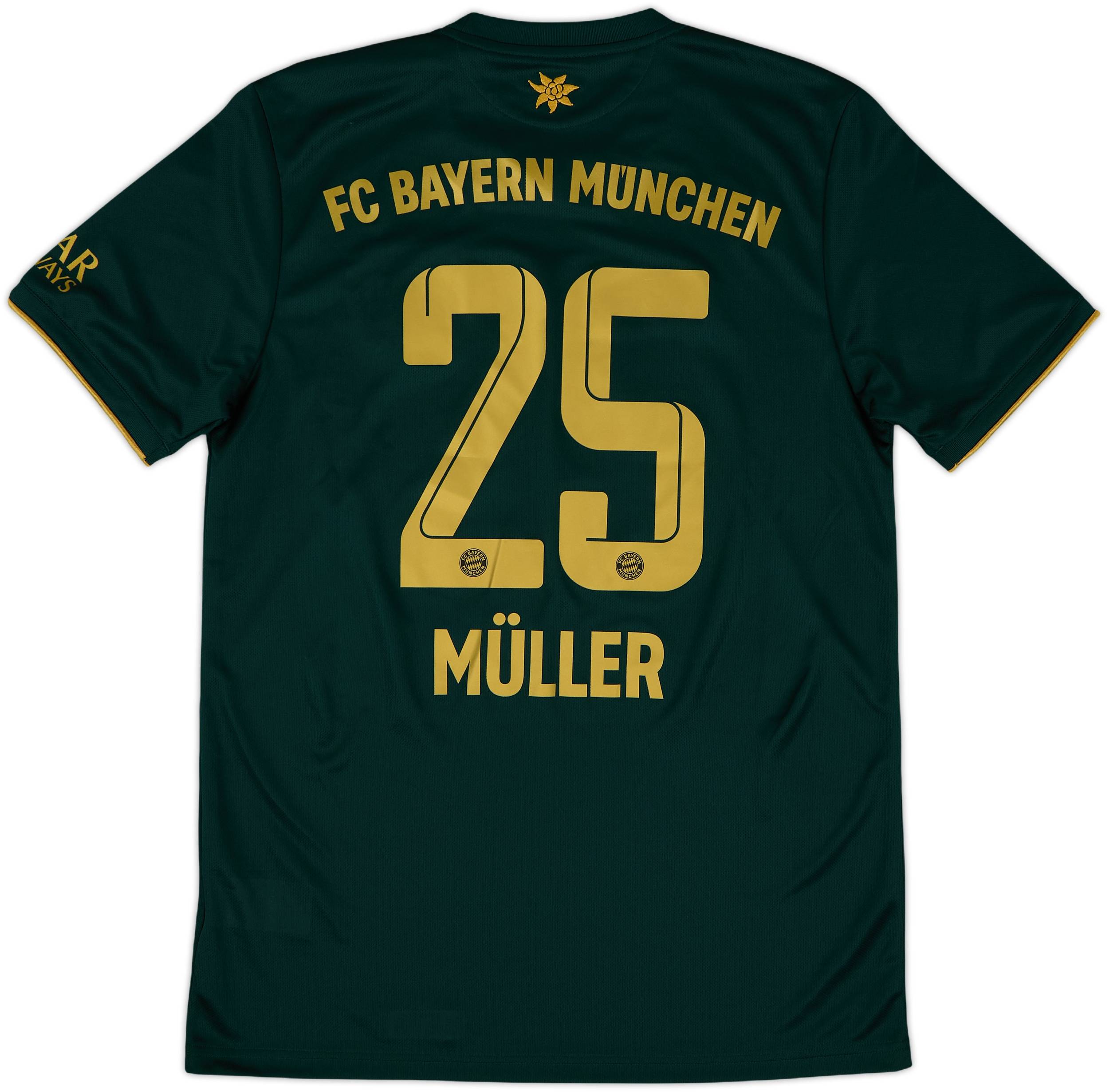 Bayern München Müller 25番シャツとマフラーセット Bayern München Home Shirt 2024/25 MÜLLER 25 + Bundesliga
