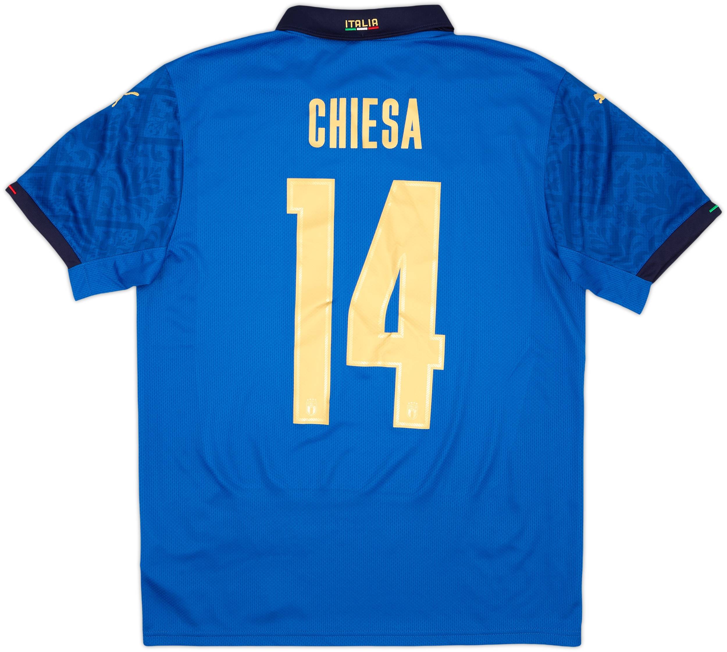 キエーザ　PUMA CHIESA 14 EURO 2020 ユニフォーム 2020-21 Italy Home Shirt Chiesa #14 (M)