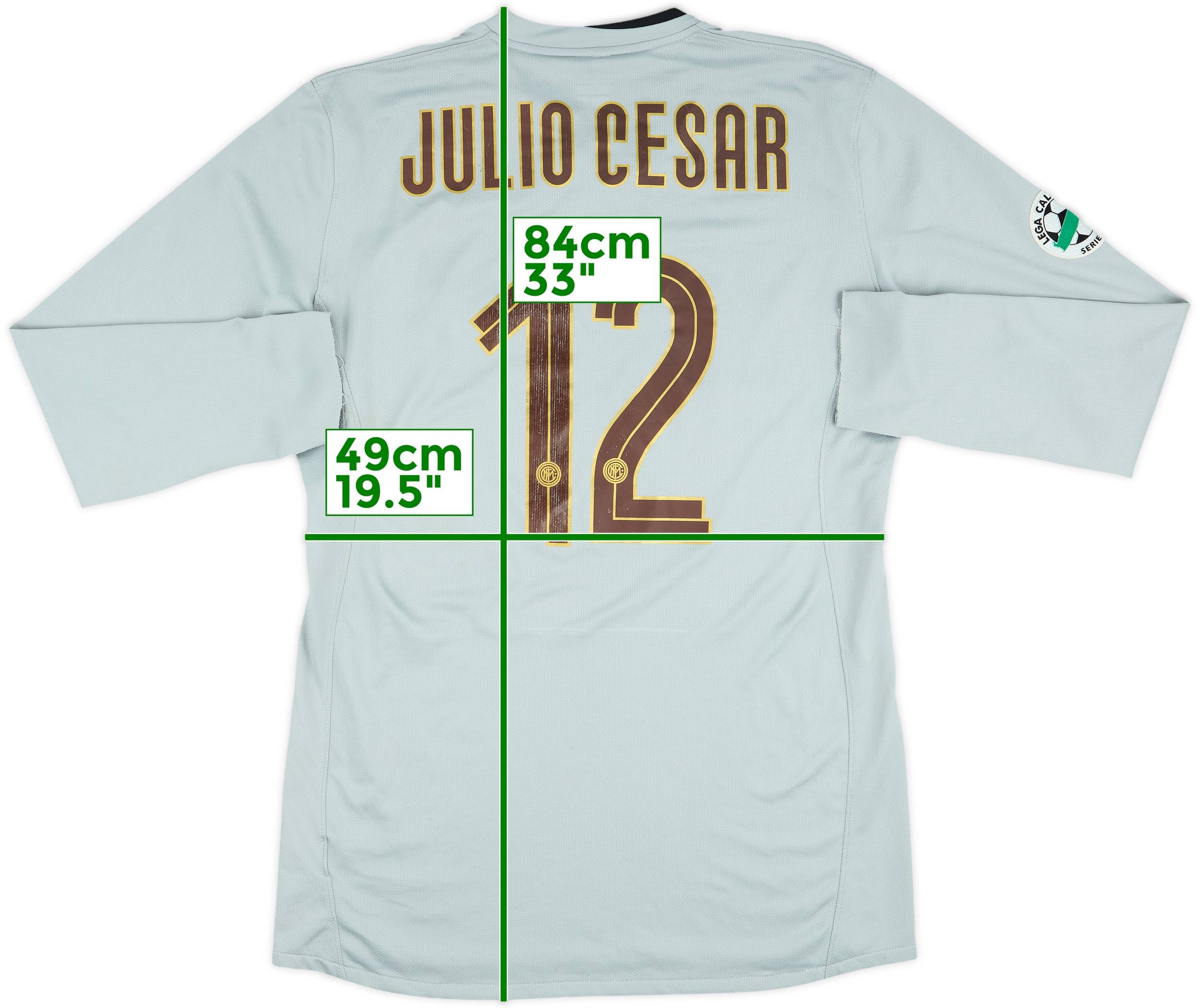 2008-09 Inter Milan Signed GK Shirt Julio Cesar #12 - 4/10 - (XL)