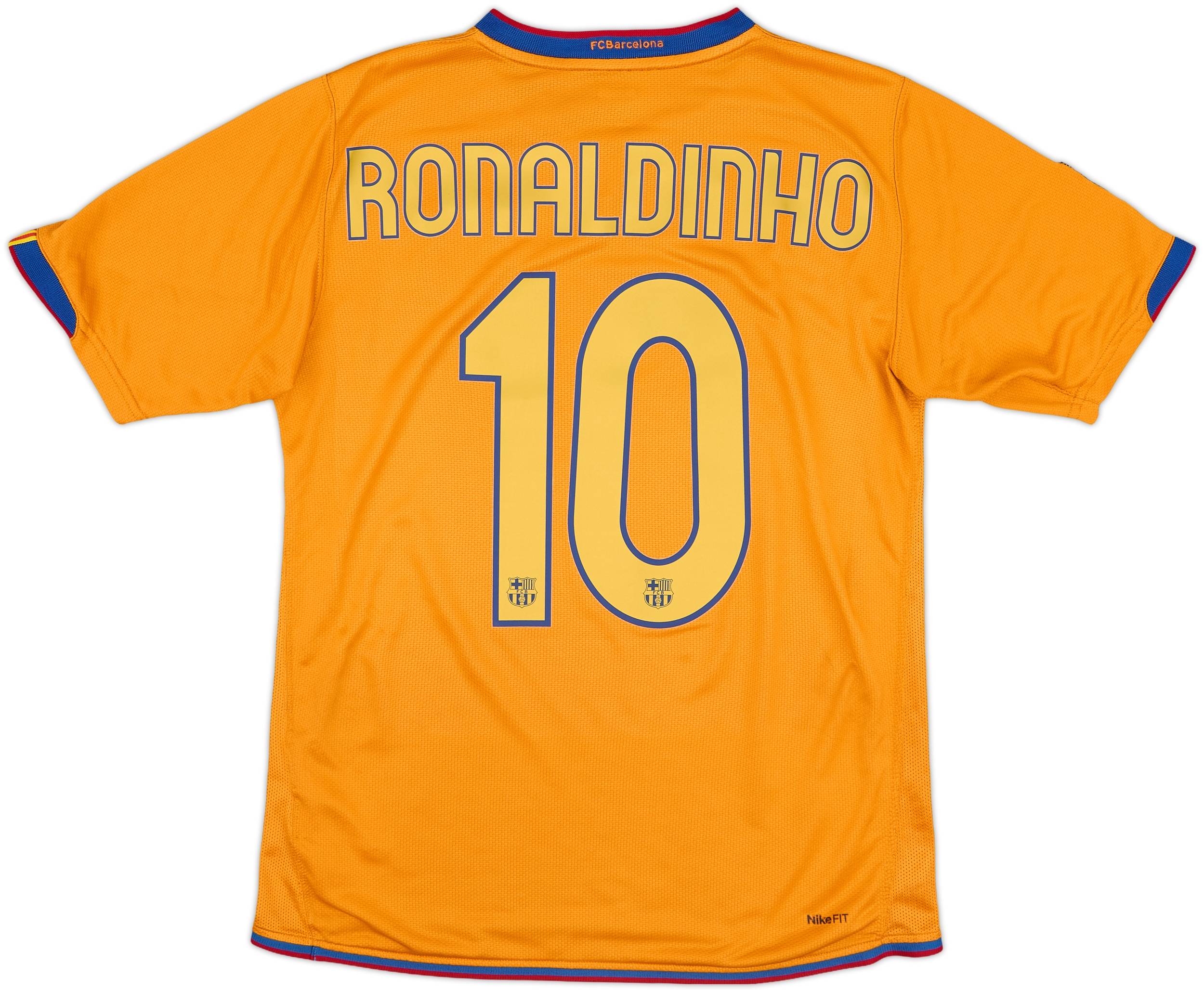 2006-08 Barcelona Away Shirt Ronaldinho #10 - 8/10 - (S)
