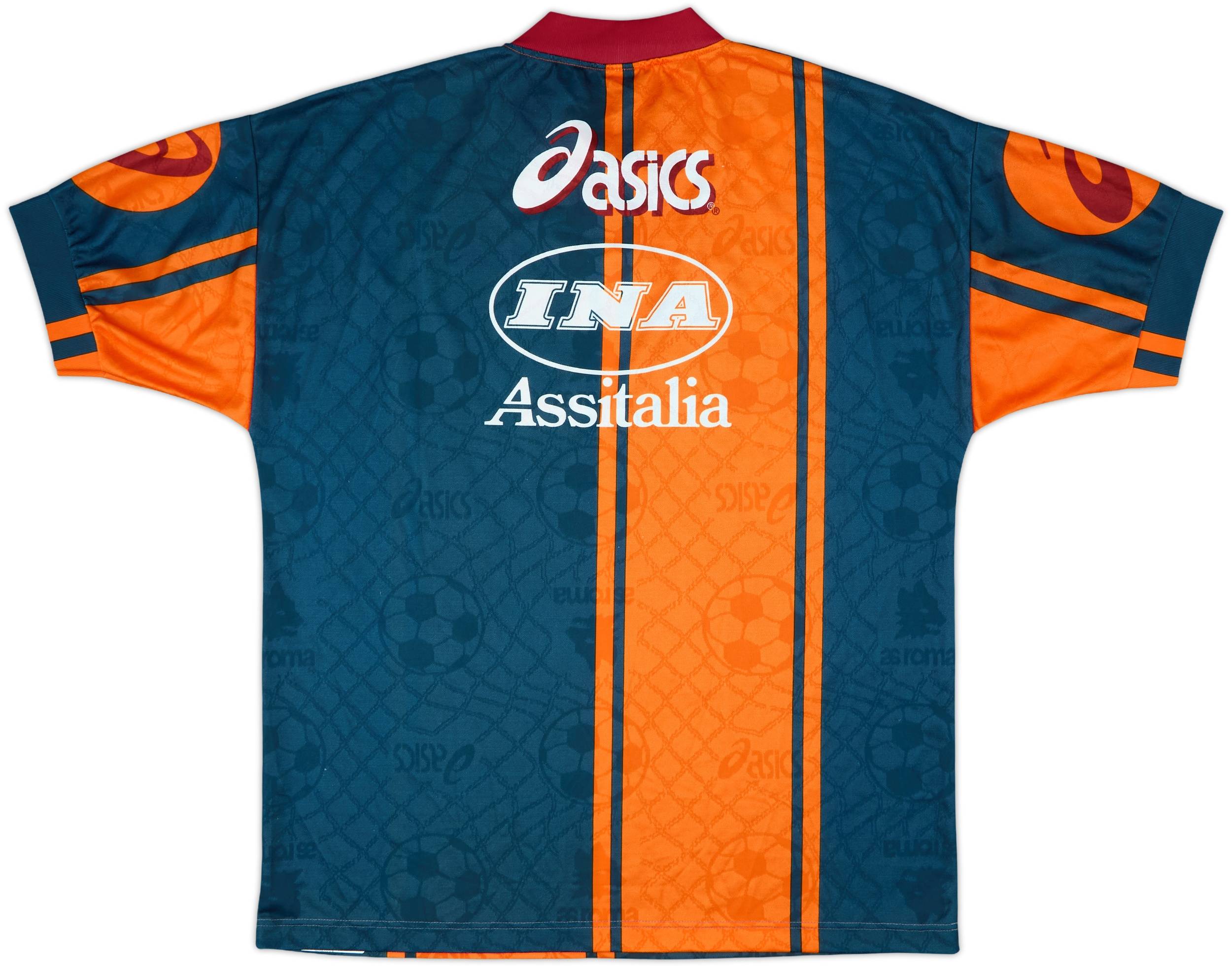 1996-97 Roma Asics Training Shirt - 8/10 - (XL)