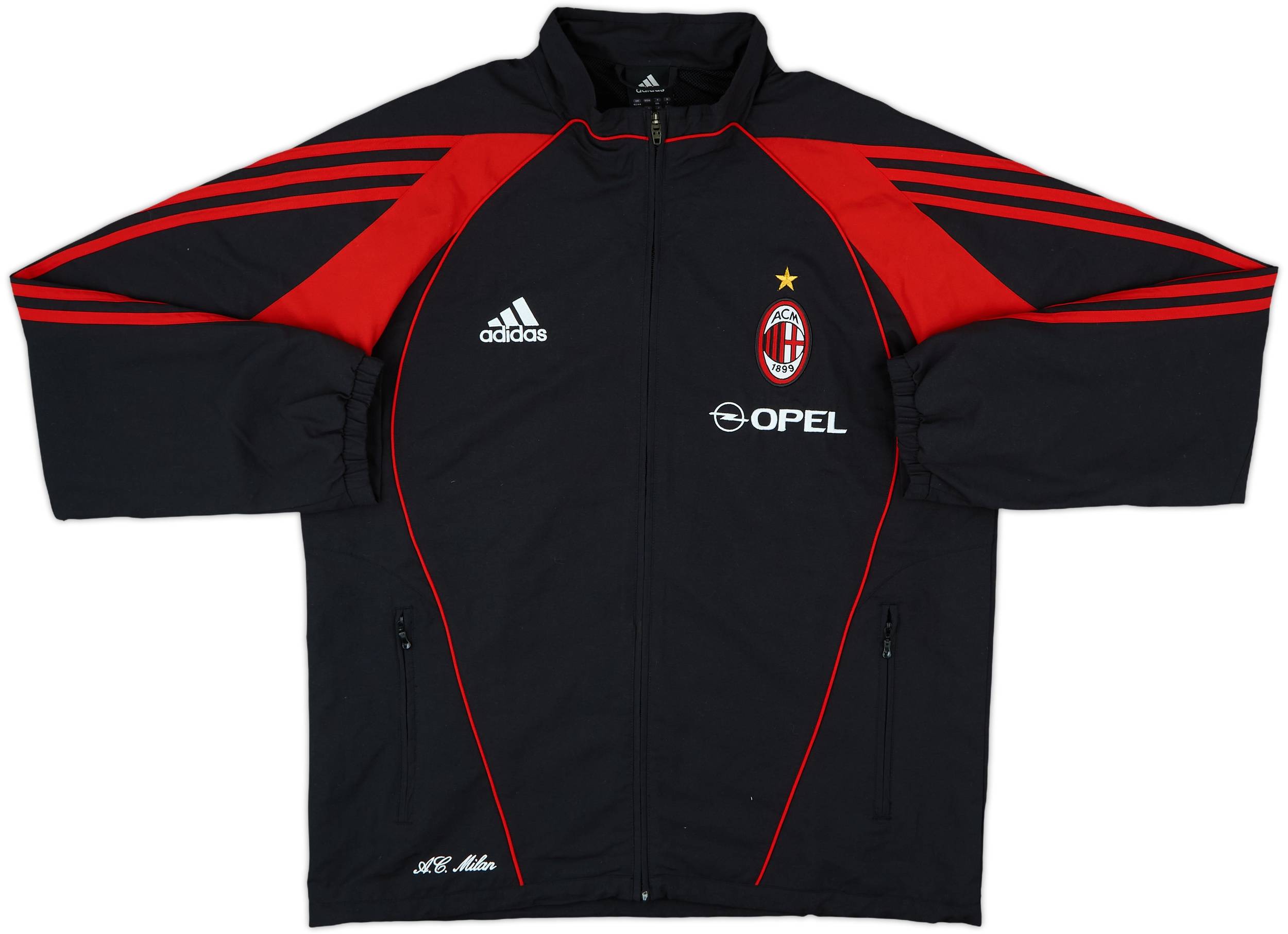 2005-06 AC Milan adidas Track Jacket - 8/10 - (L)