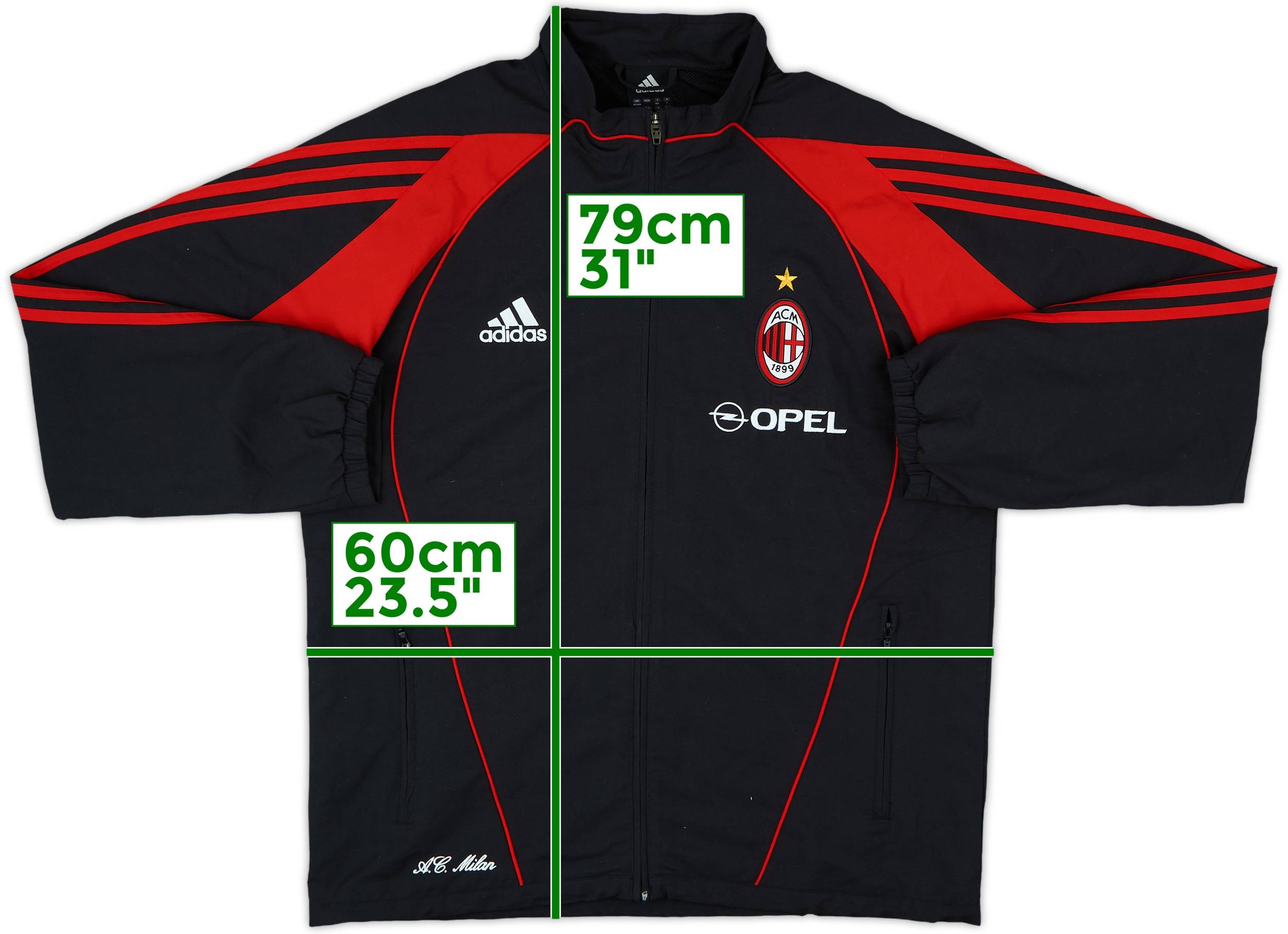 ウェア AC Milan 2006/07 Champion Adidas Jacket 2006-07 AC Milan adidas Track Jacket - 8/10 - (L)