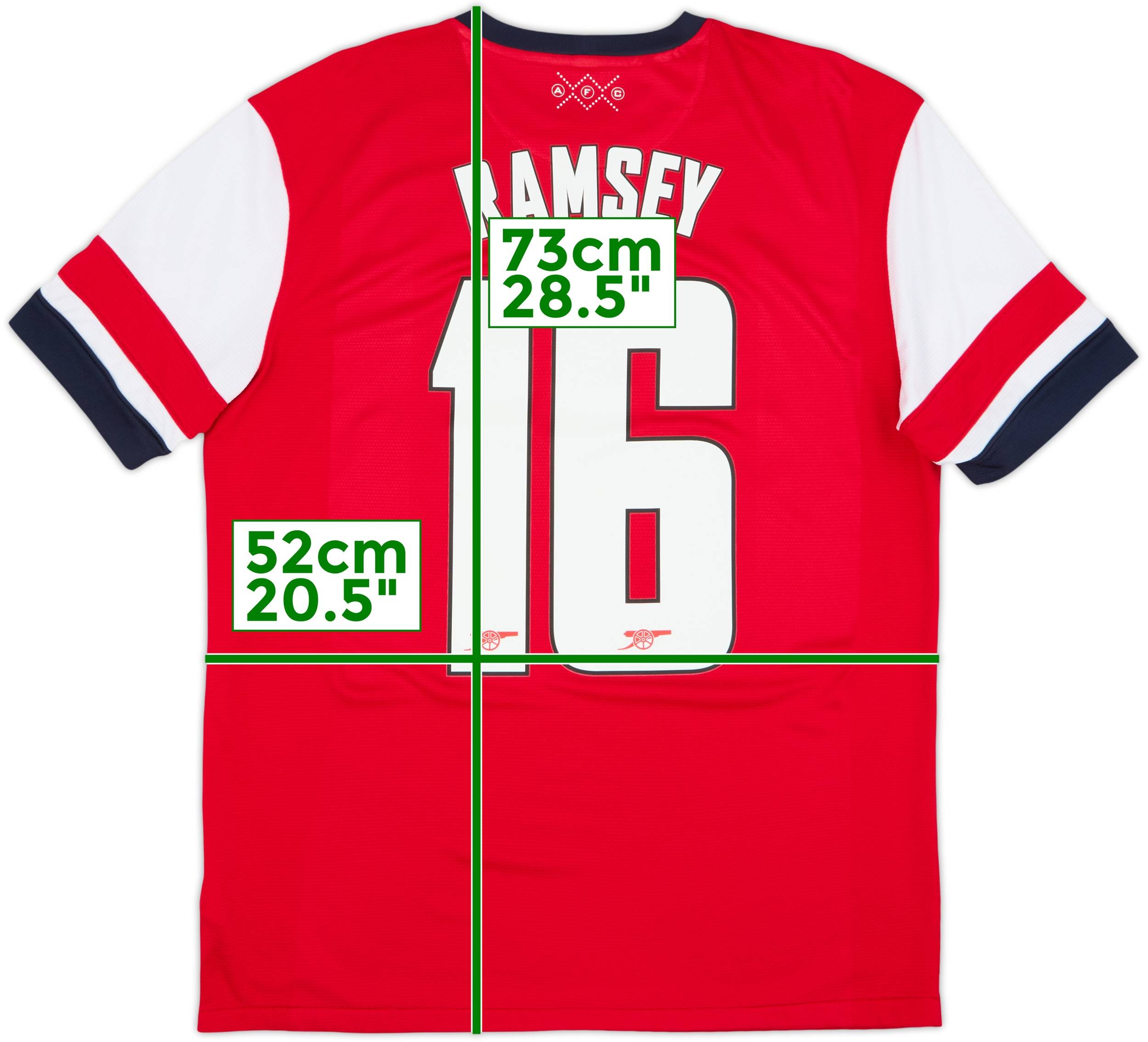 2012-14 Arsenal Home Shirt Ramsey #16 - 8/10 - (L)