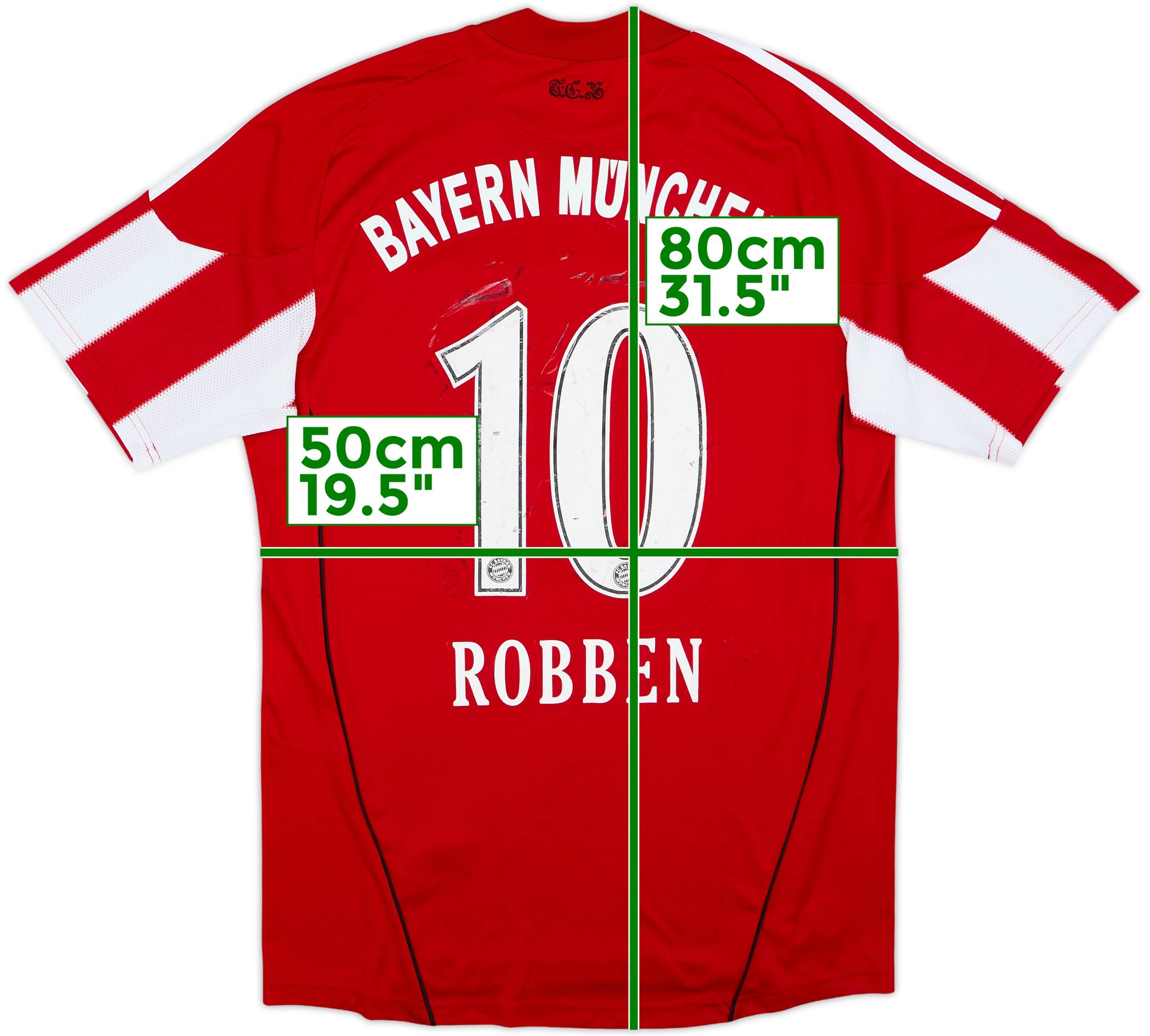 FC Bayern München Robben 10 レプリカシャツ M 2010-11 Bayern Munich Home Shirt Robben #10 - 5/10 - (M)