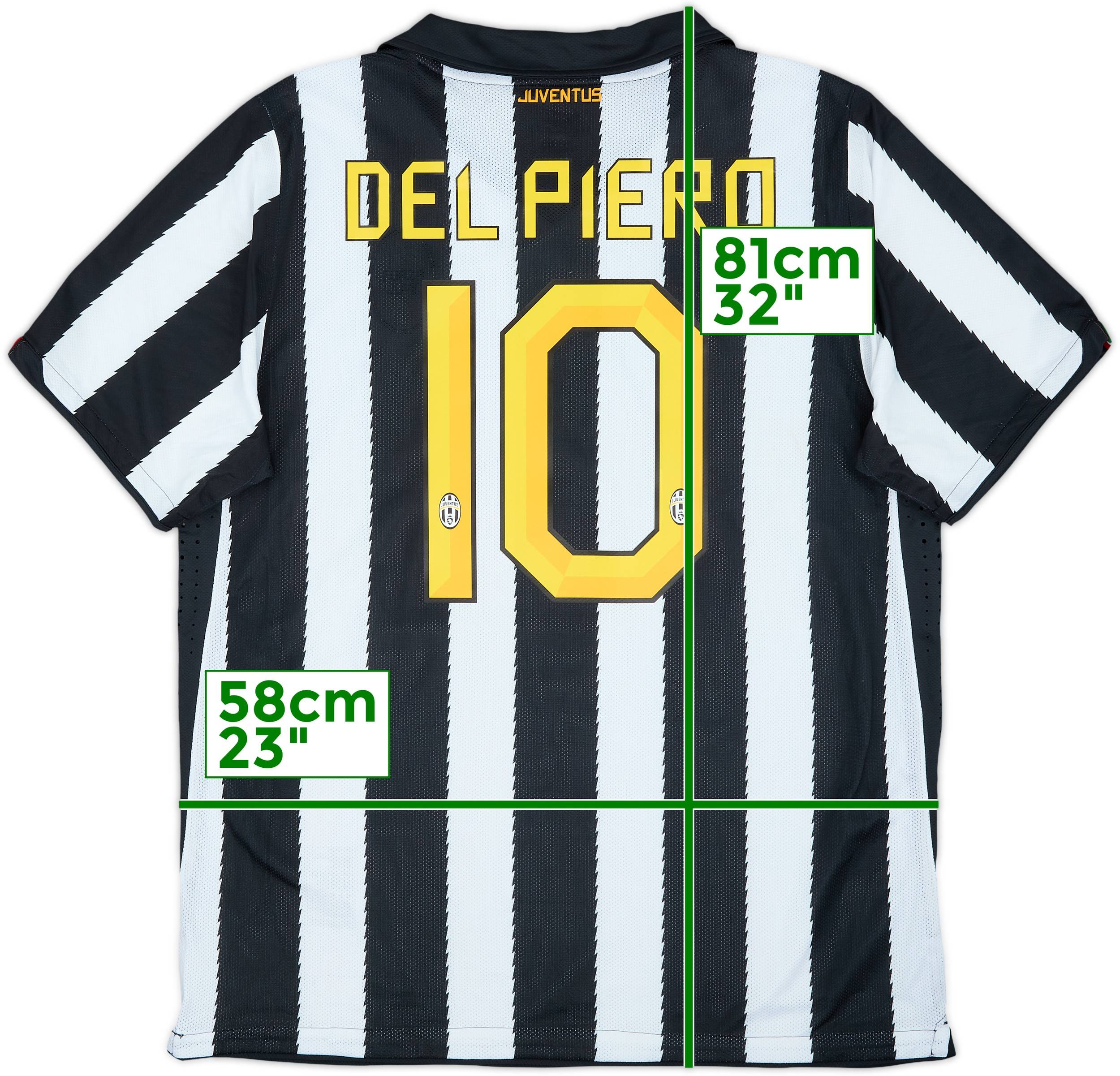2010-11 Juventus Home Shirt Del Piero #10 - 7/10 - (XL)